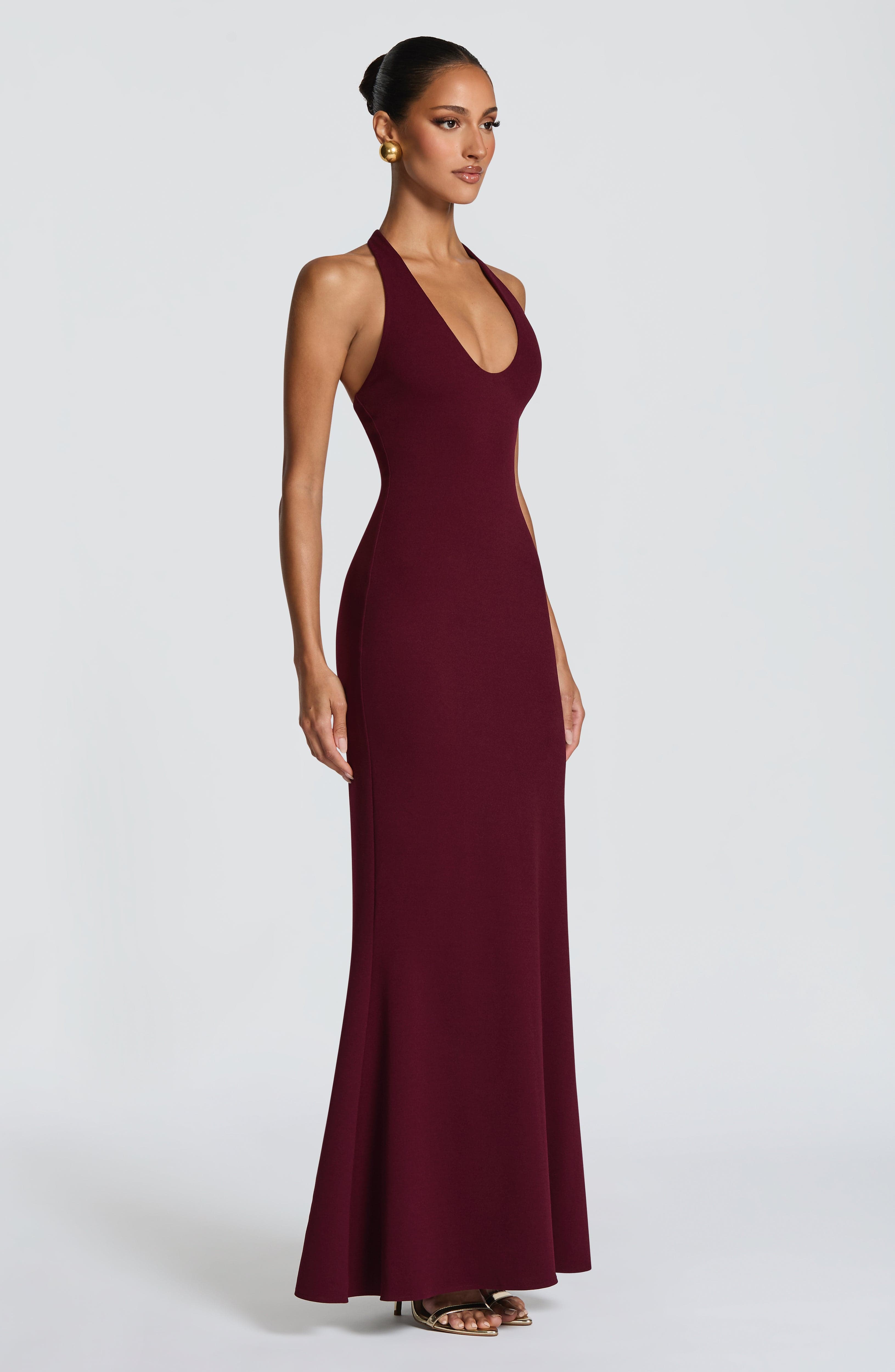 minilena Fern Maxi Dress Cherry Lacquer