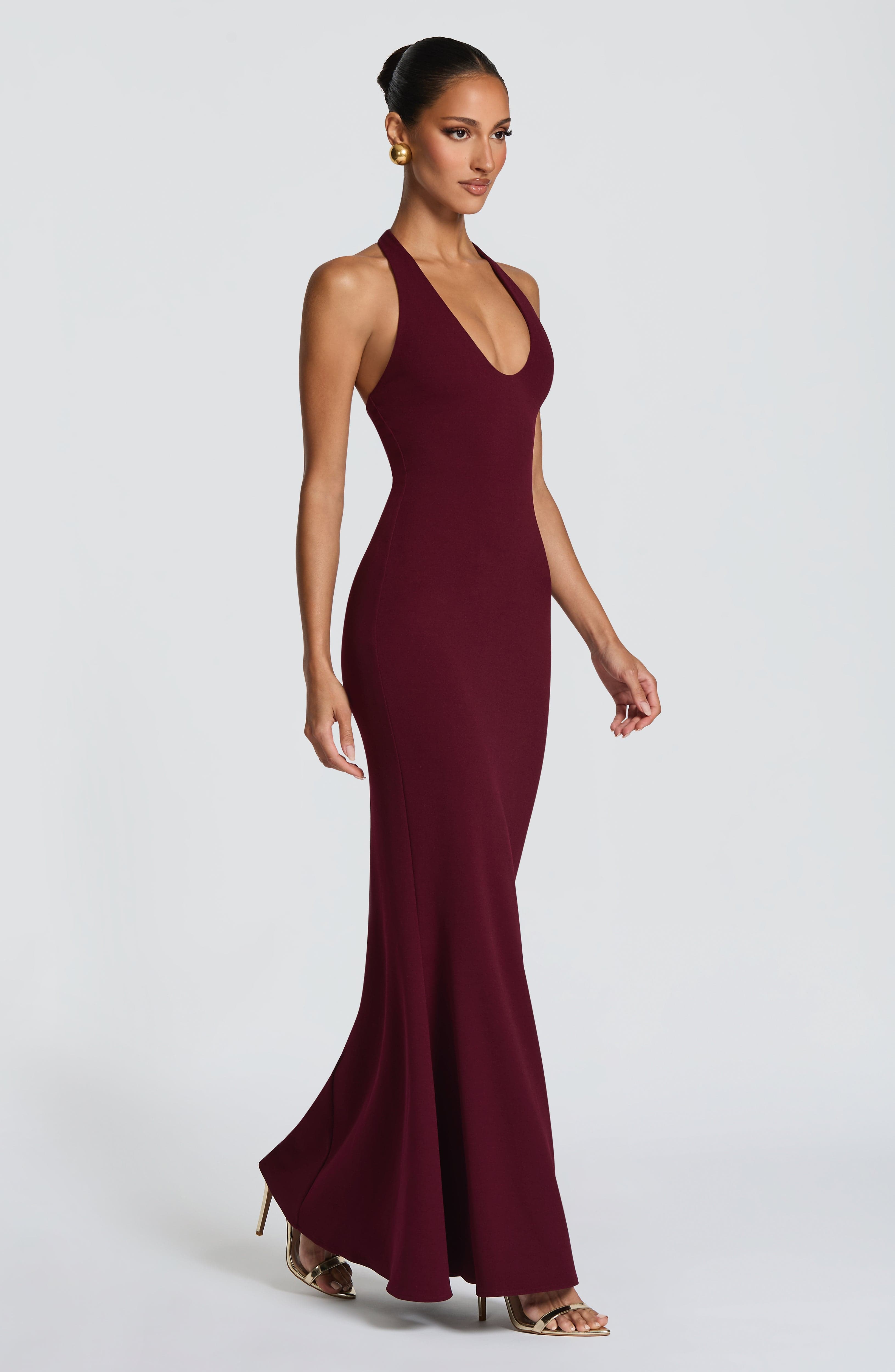 minilena Fern Maxi Dress Cherry Lacquer