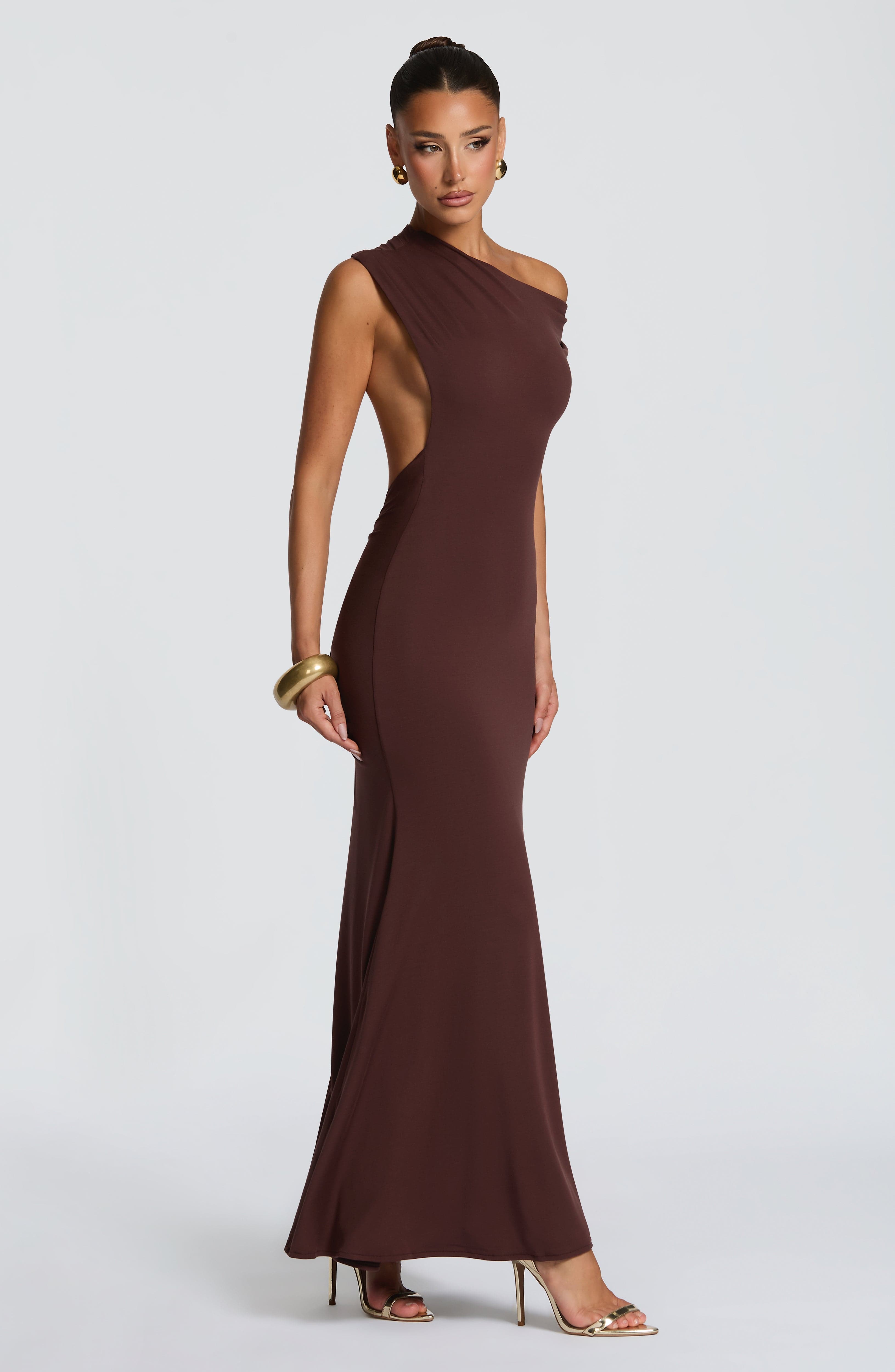 minilena Fiora Maxi Dress Plum Brown