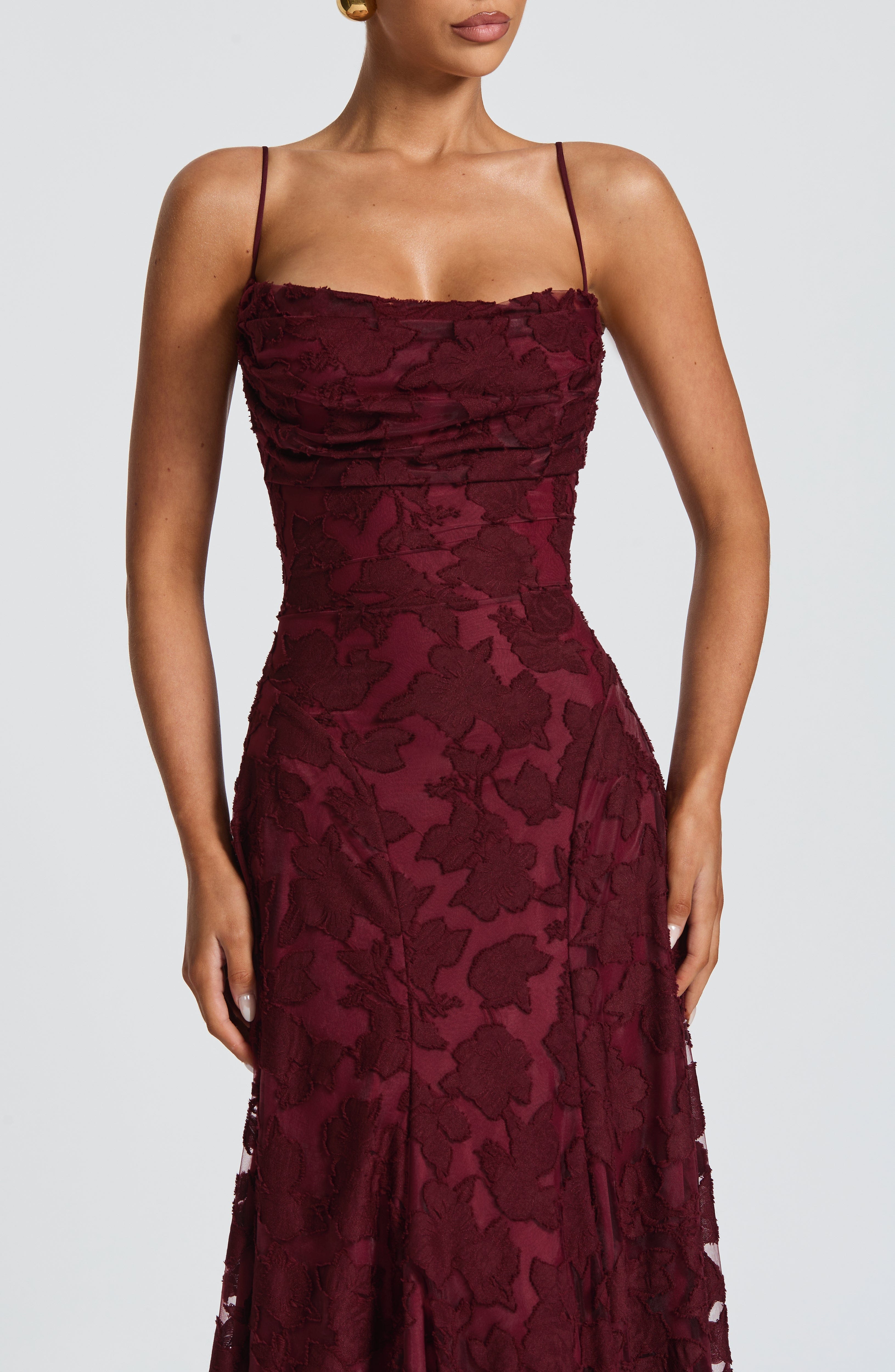 minilena Francis Maxi Dress Cherry Lacquer