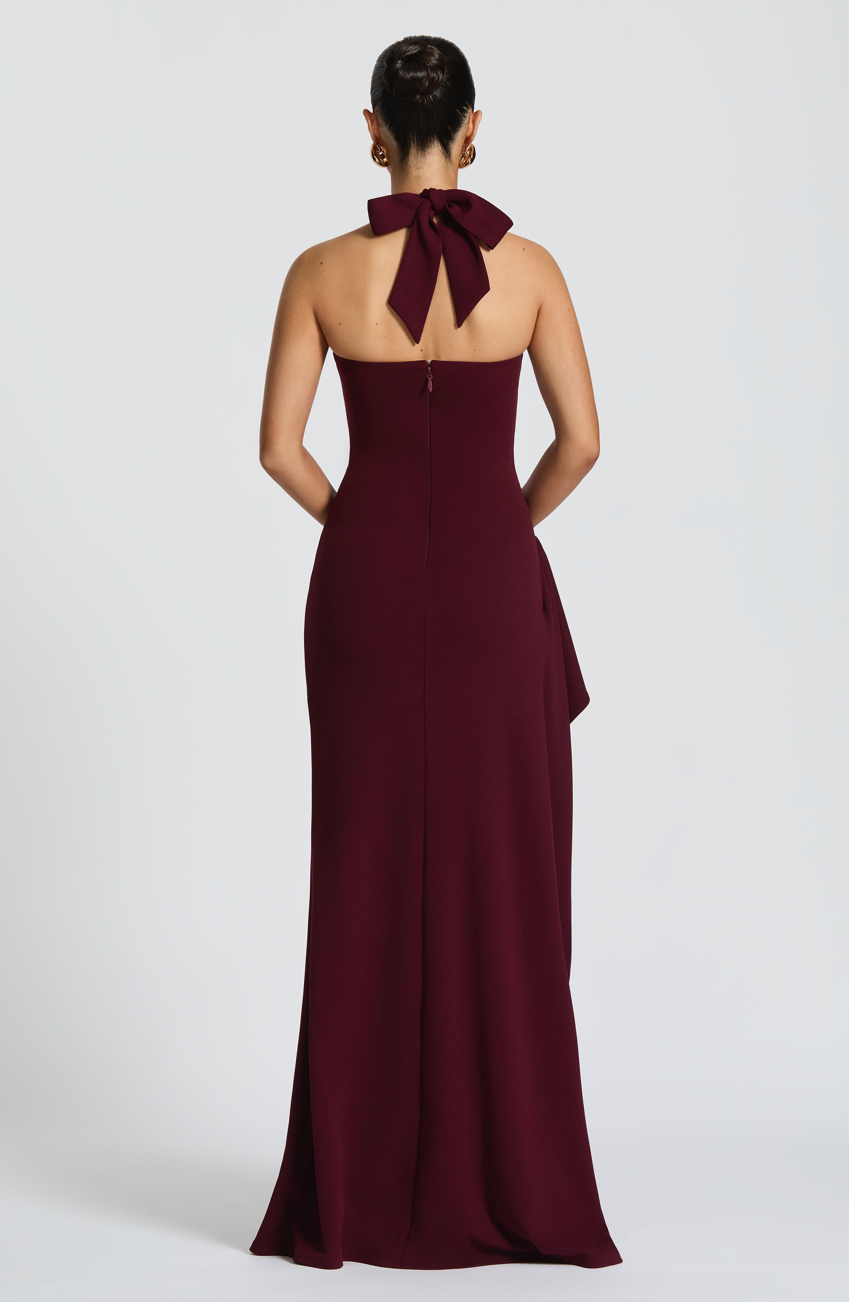 minilena Genette Maxi Dress Cherry Lacquer