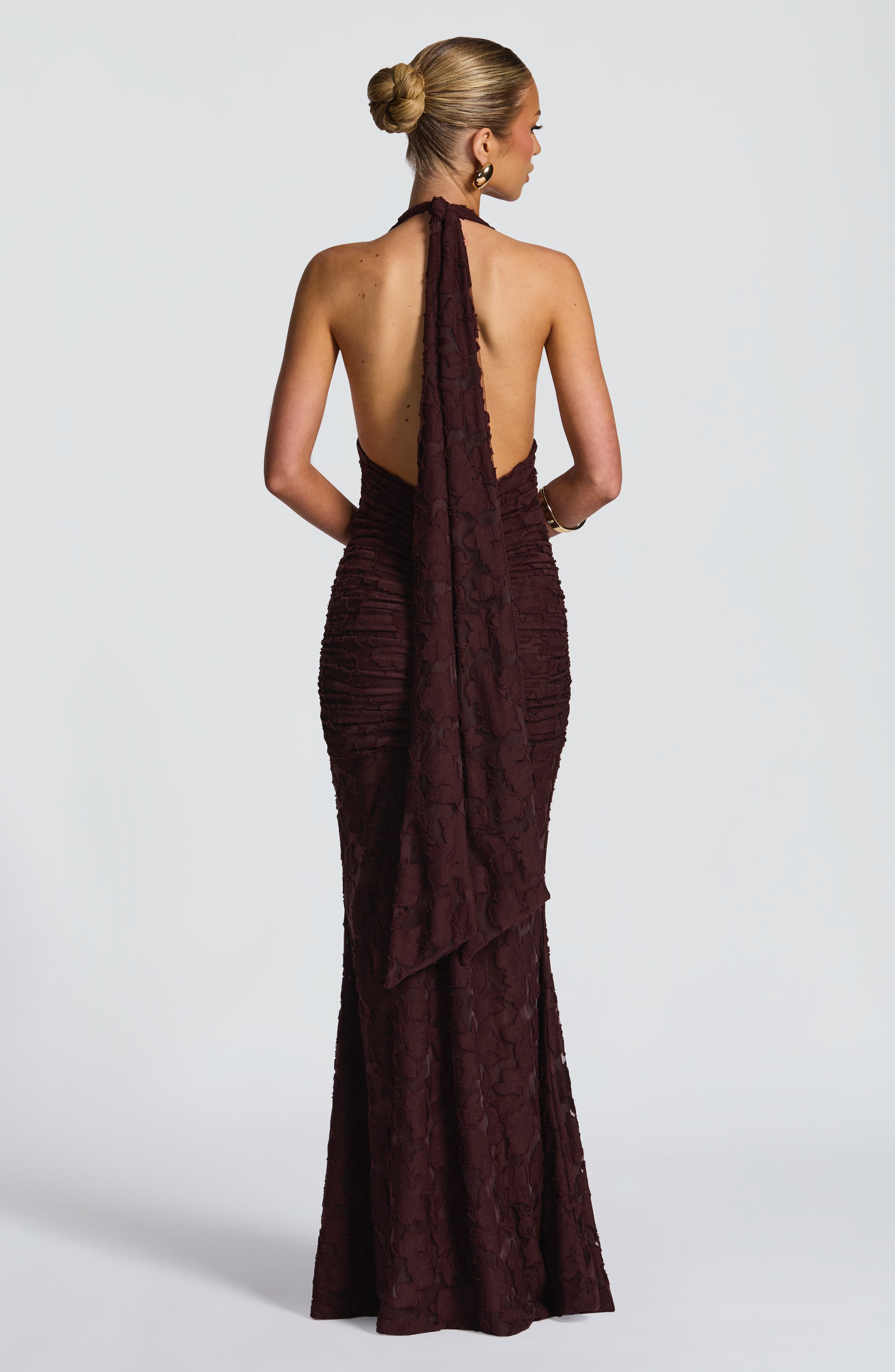 minilena Guinevere Maxi Dress Plum Brown