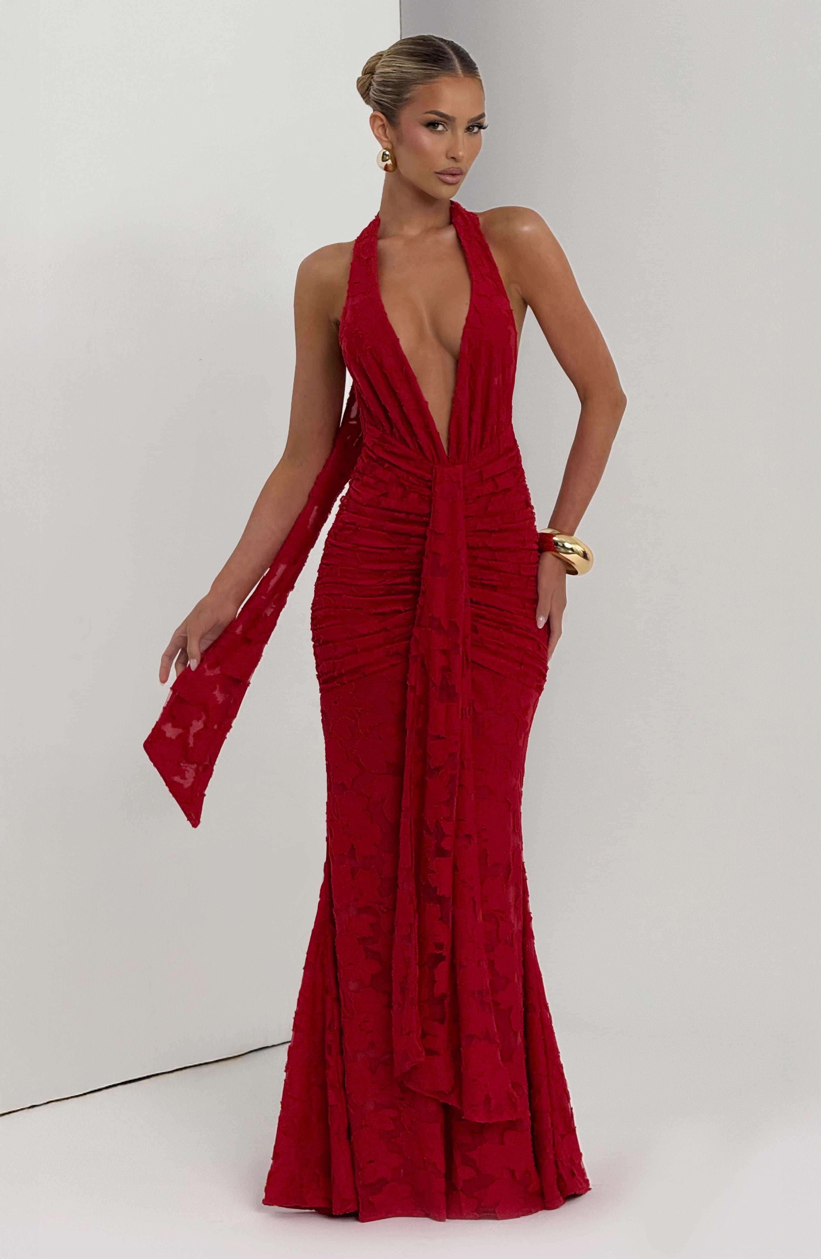 minilena Guinevere Maxi Dress Red