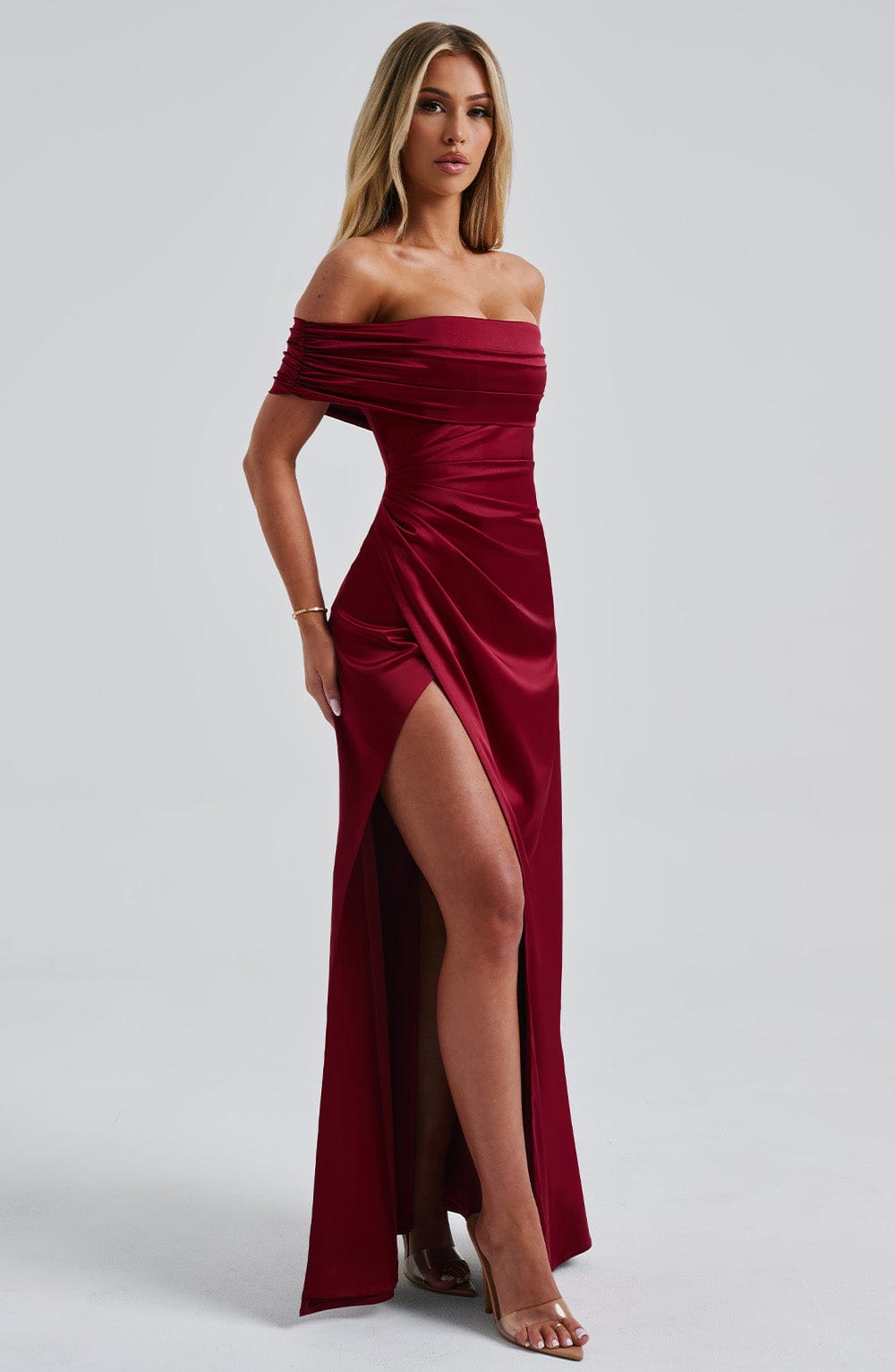 minilena Gwendolyn Maxi Dress Burgundy