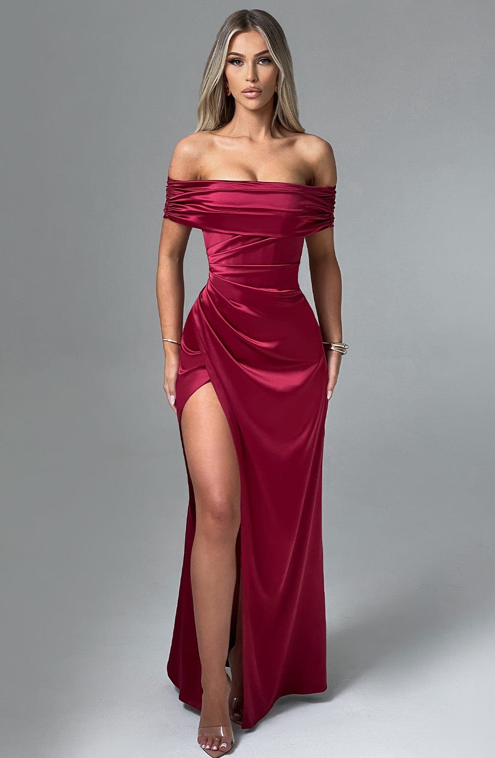 minilena Gwendolyn Maxi Dress Burgundy