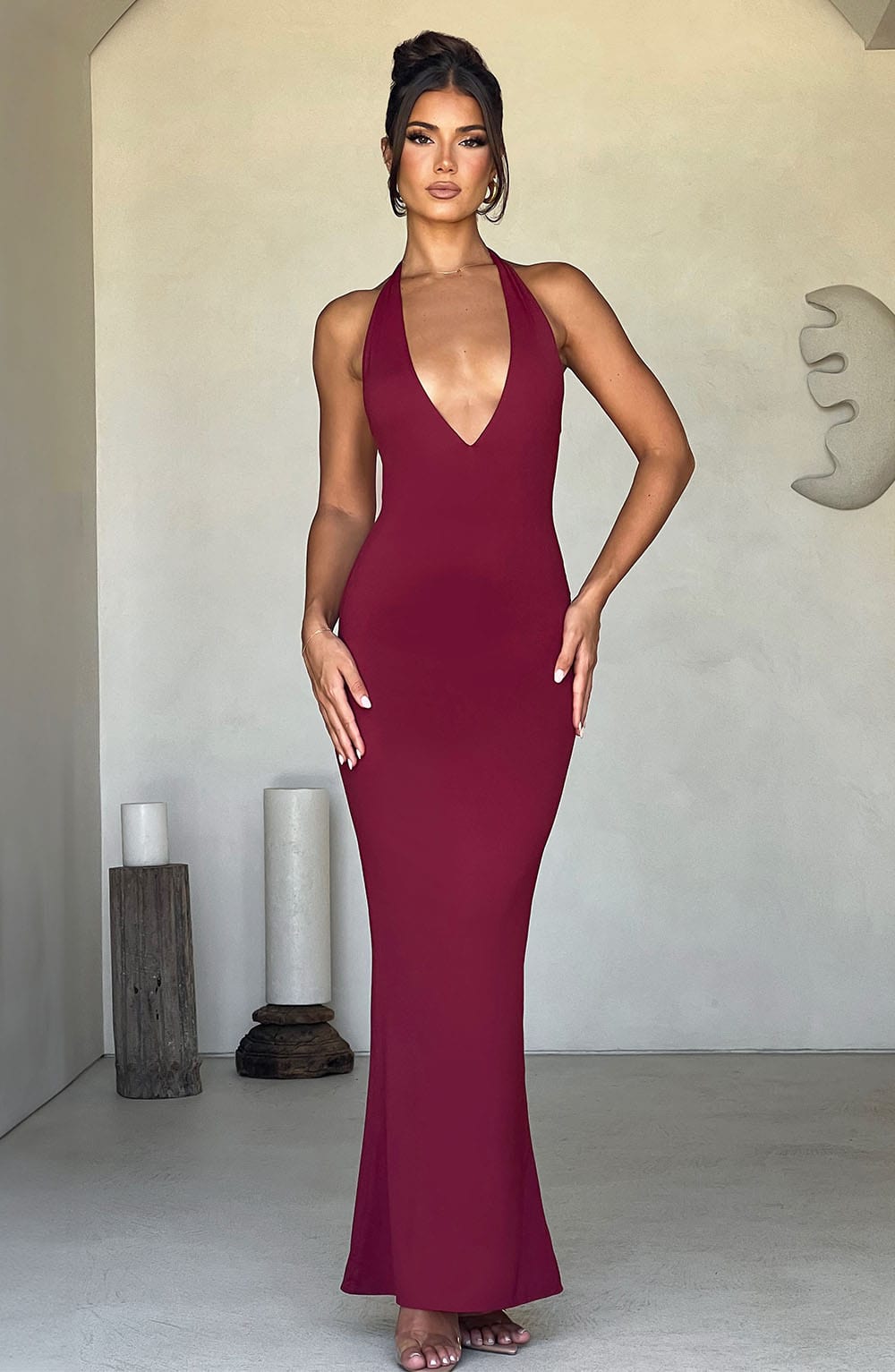 minilena Harmonia Maxi Dress Burgundy