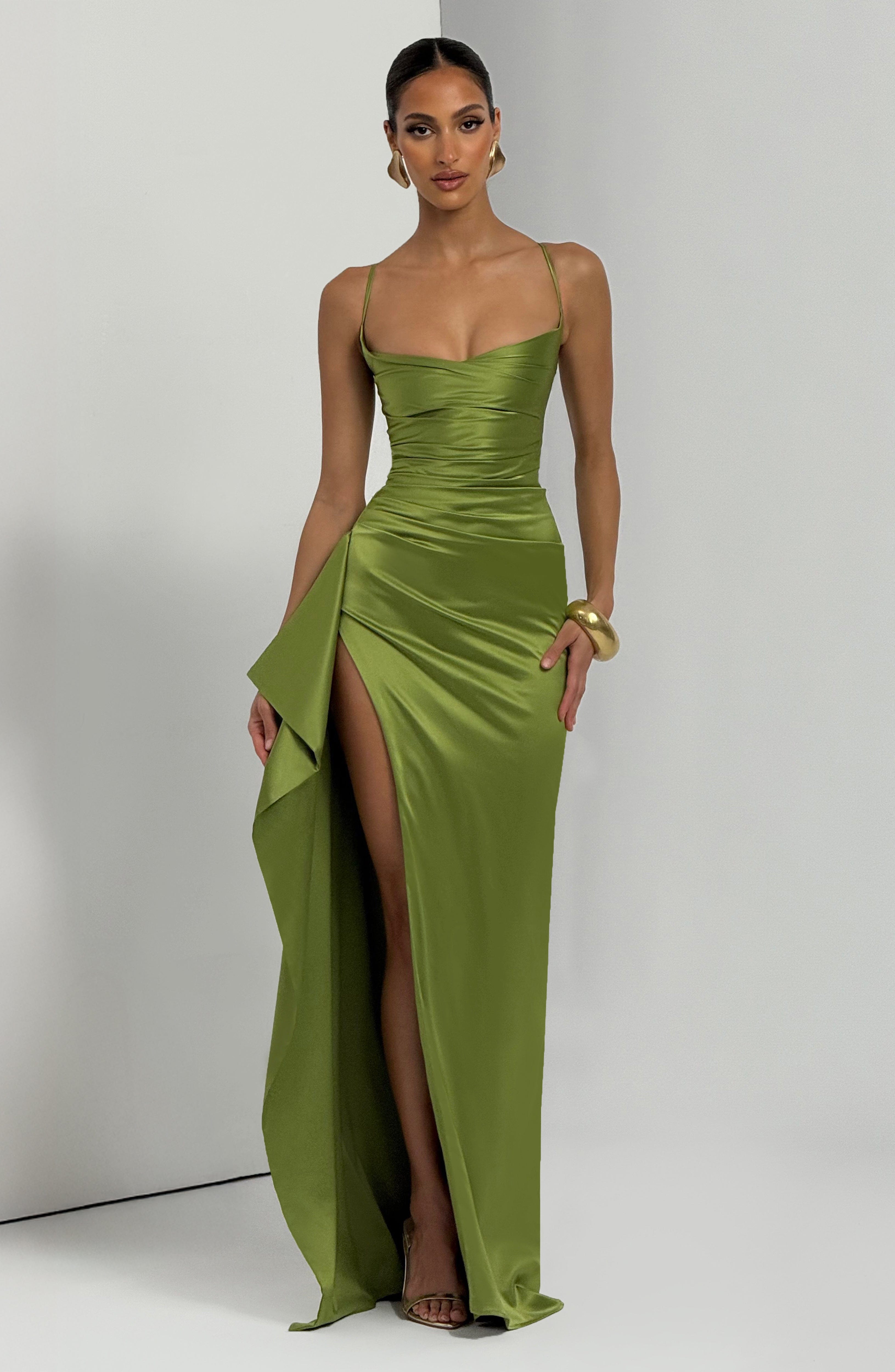 minilena Helen Maxi Dress Olive