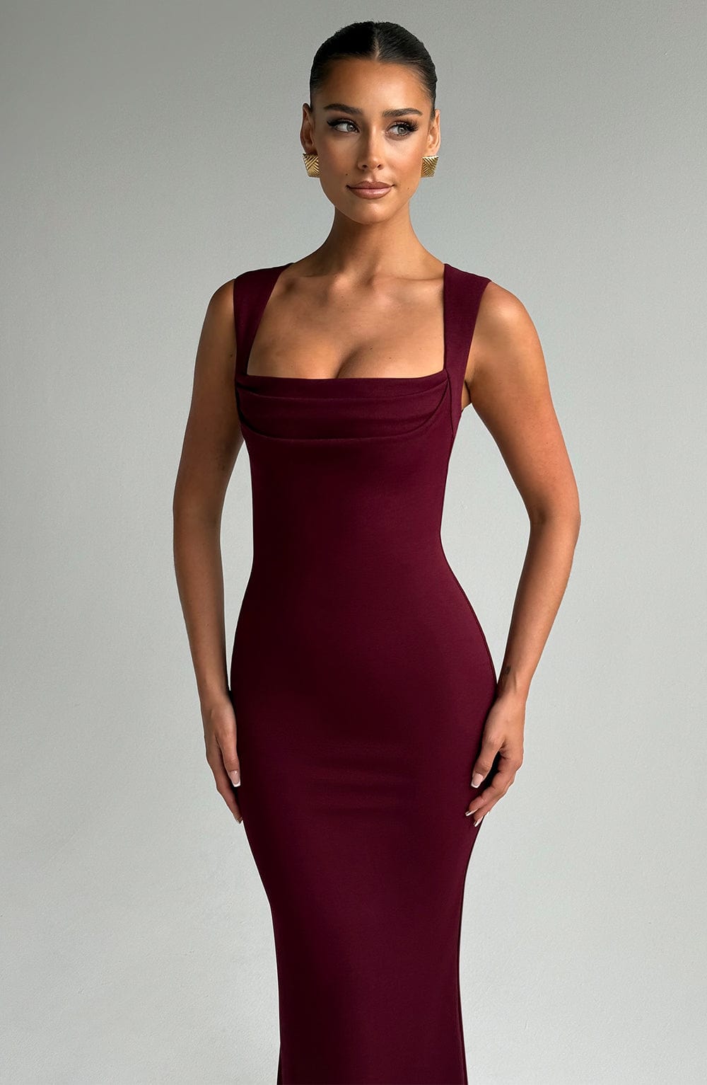 minilena Helena Maxi Dress Cherry Lacquer