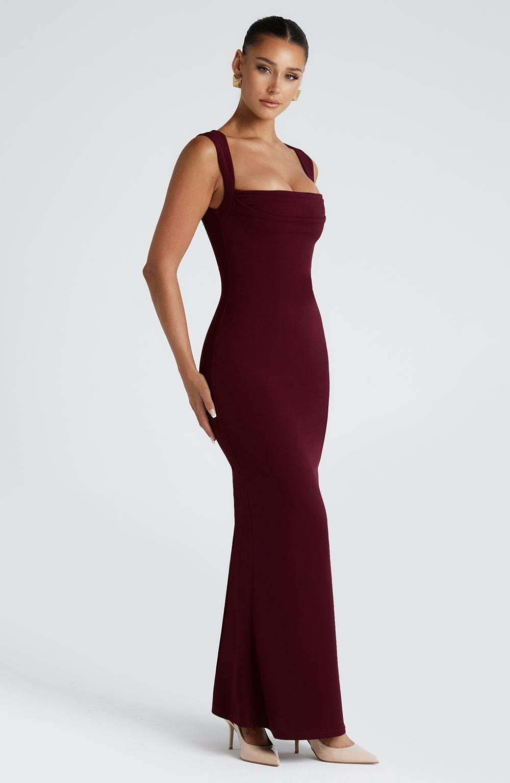 minilena Helena Maxi Dress Cherry Lacquer