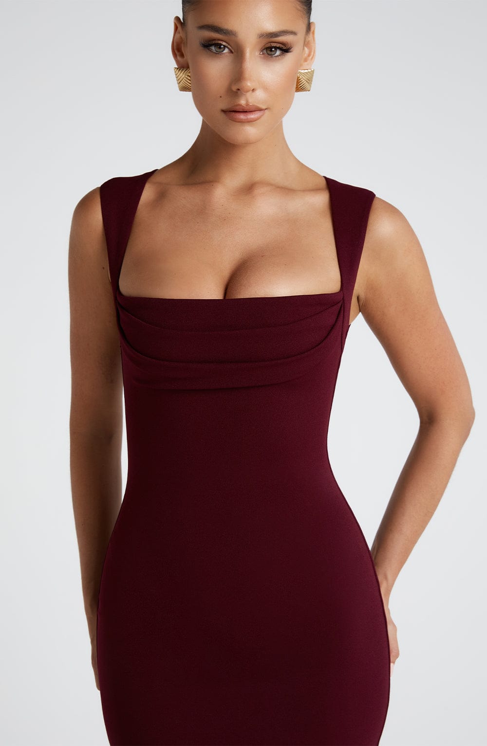 minilena Helena Maxi Dress Cherry Lacquer