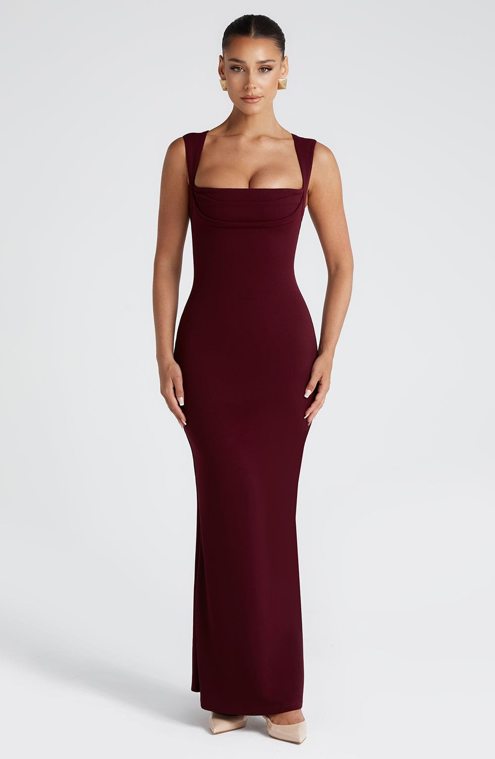 minilena Helena Maxi Dress Cherry Lacquer