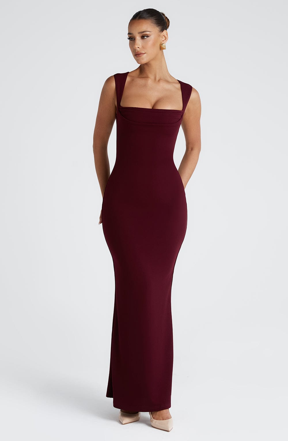 minilena Helena Maxi Dress Cherry Lacquer