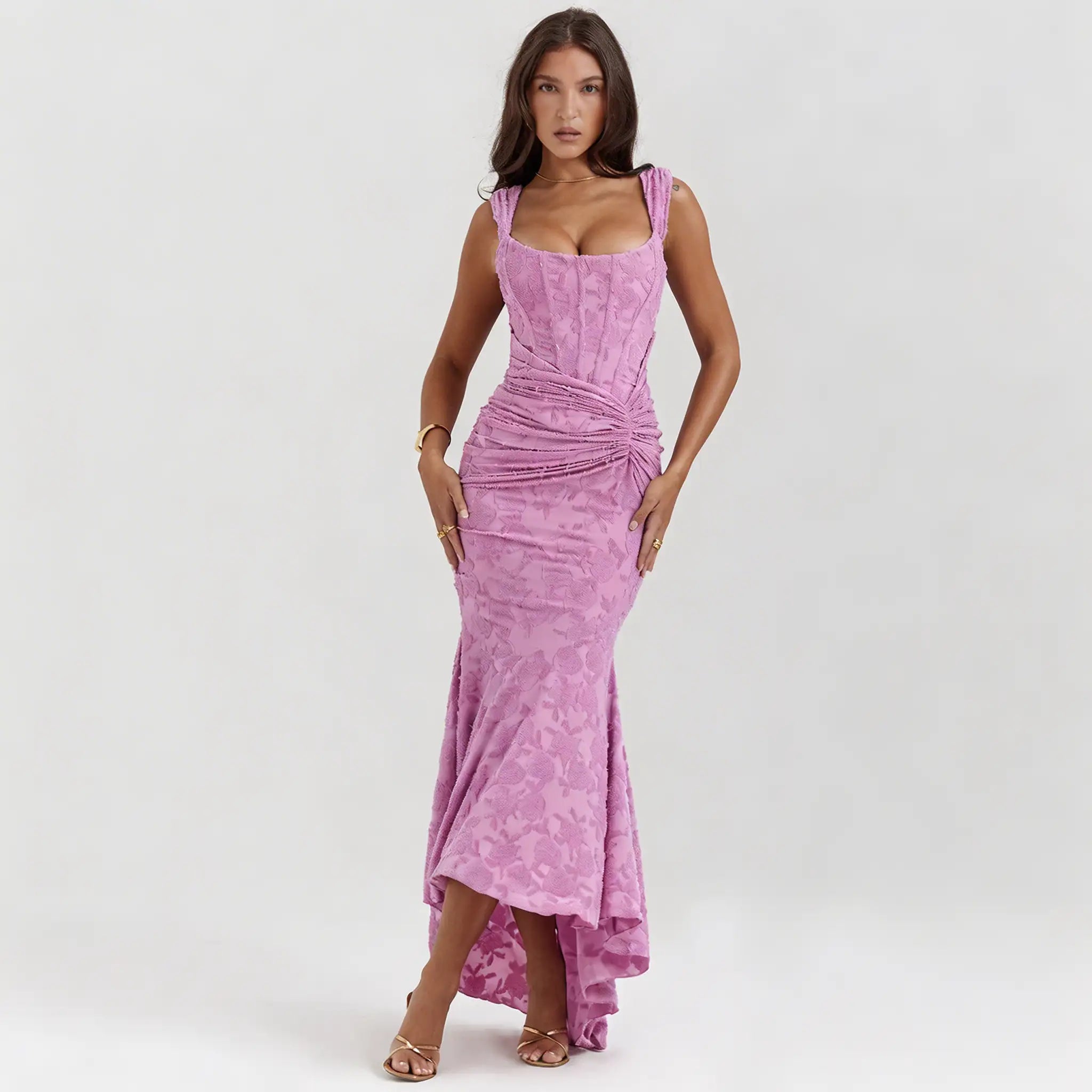 minilena Corset Waist Maxi Dress
