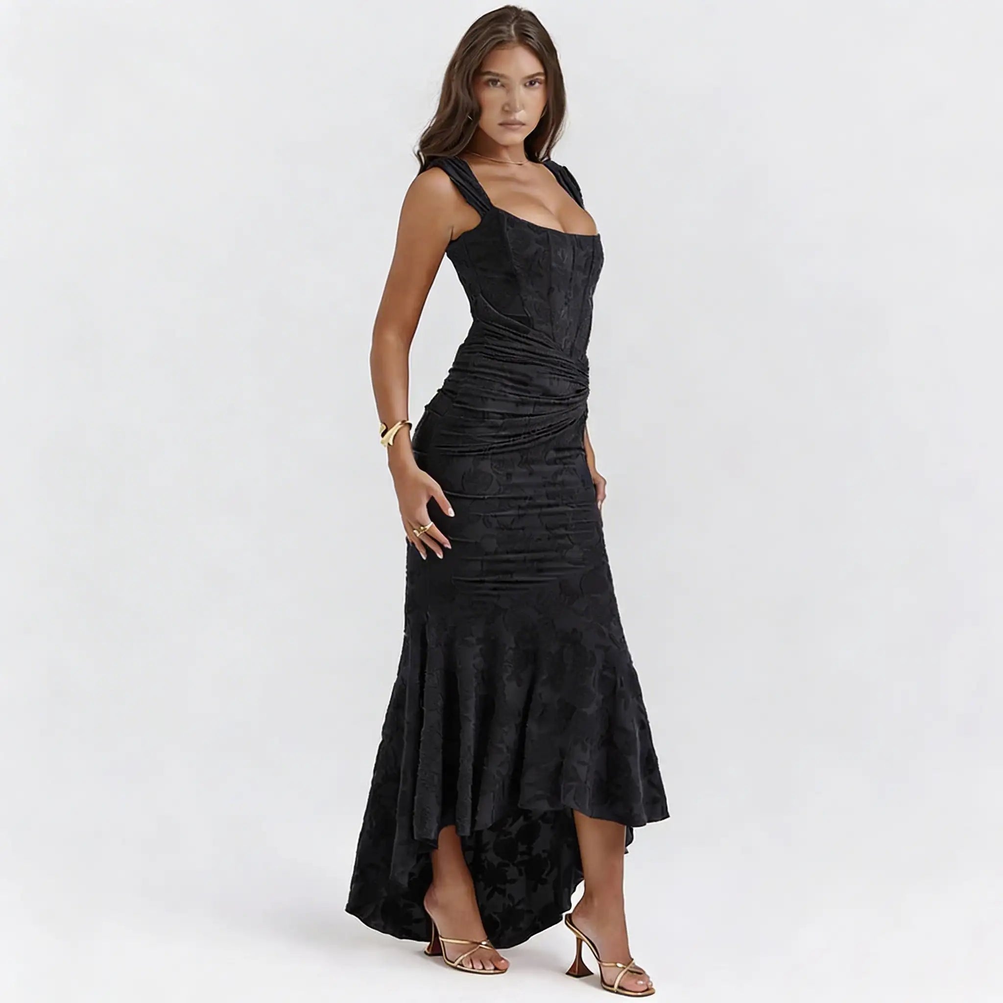 minilena Corset Waist Maxi Dress