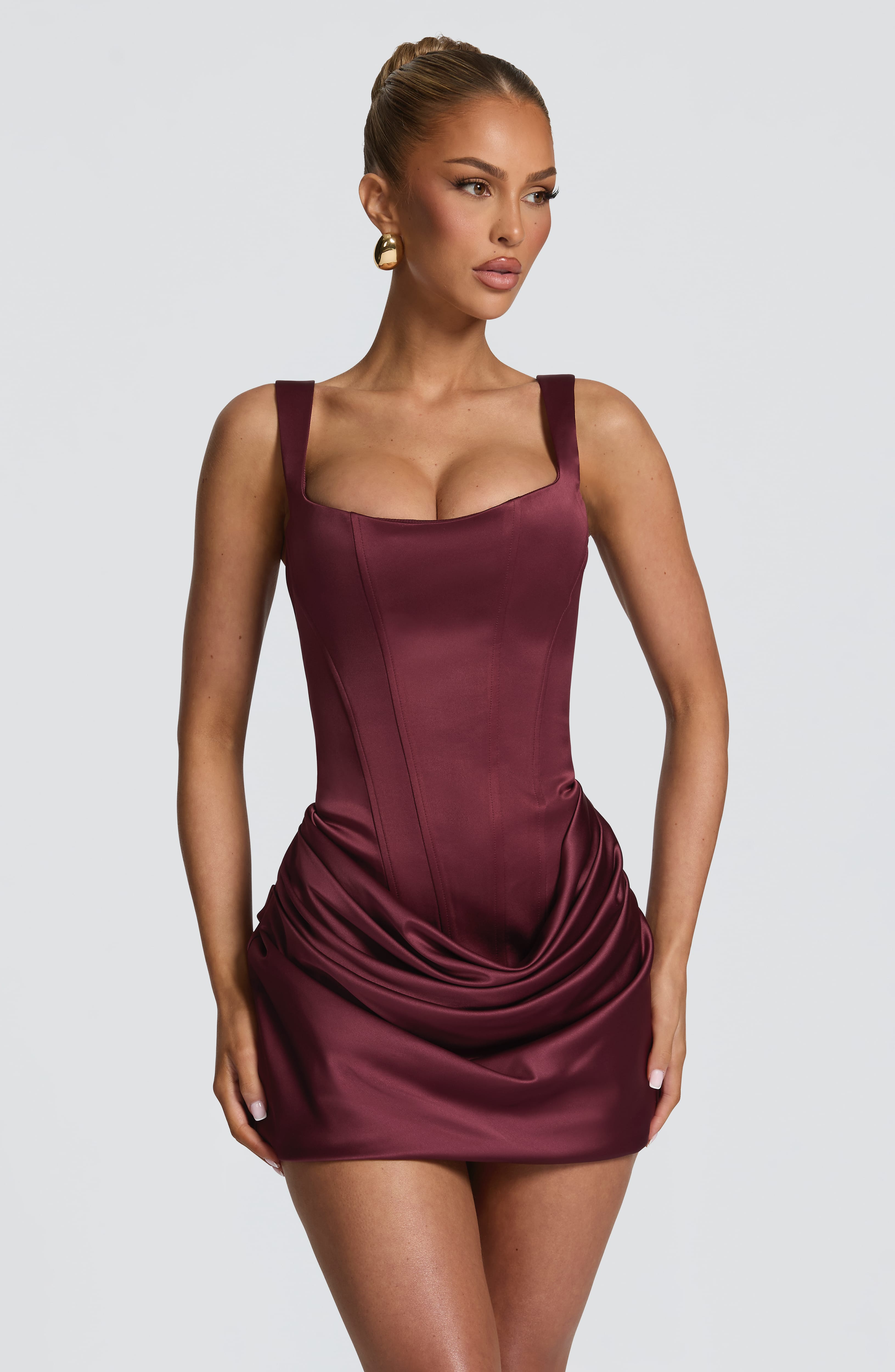 minilena Imogen Mini Dress Cherry Lacquer