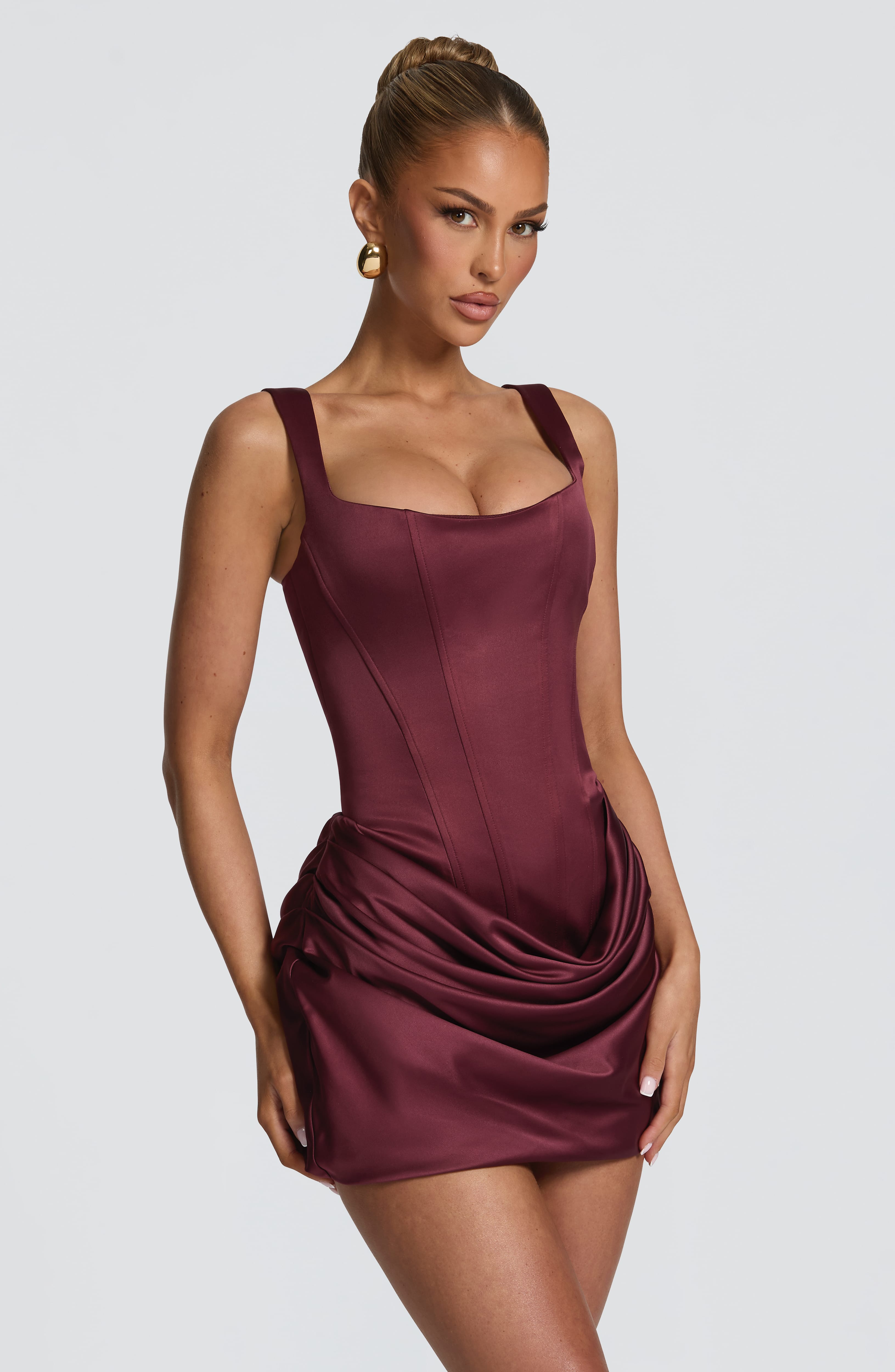 minilena Imogen Mini Dress Cherry Lacquer