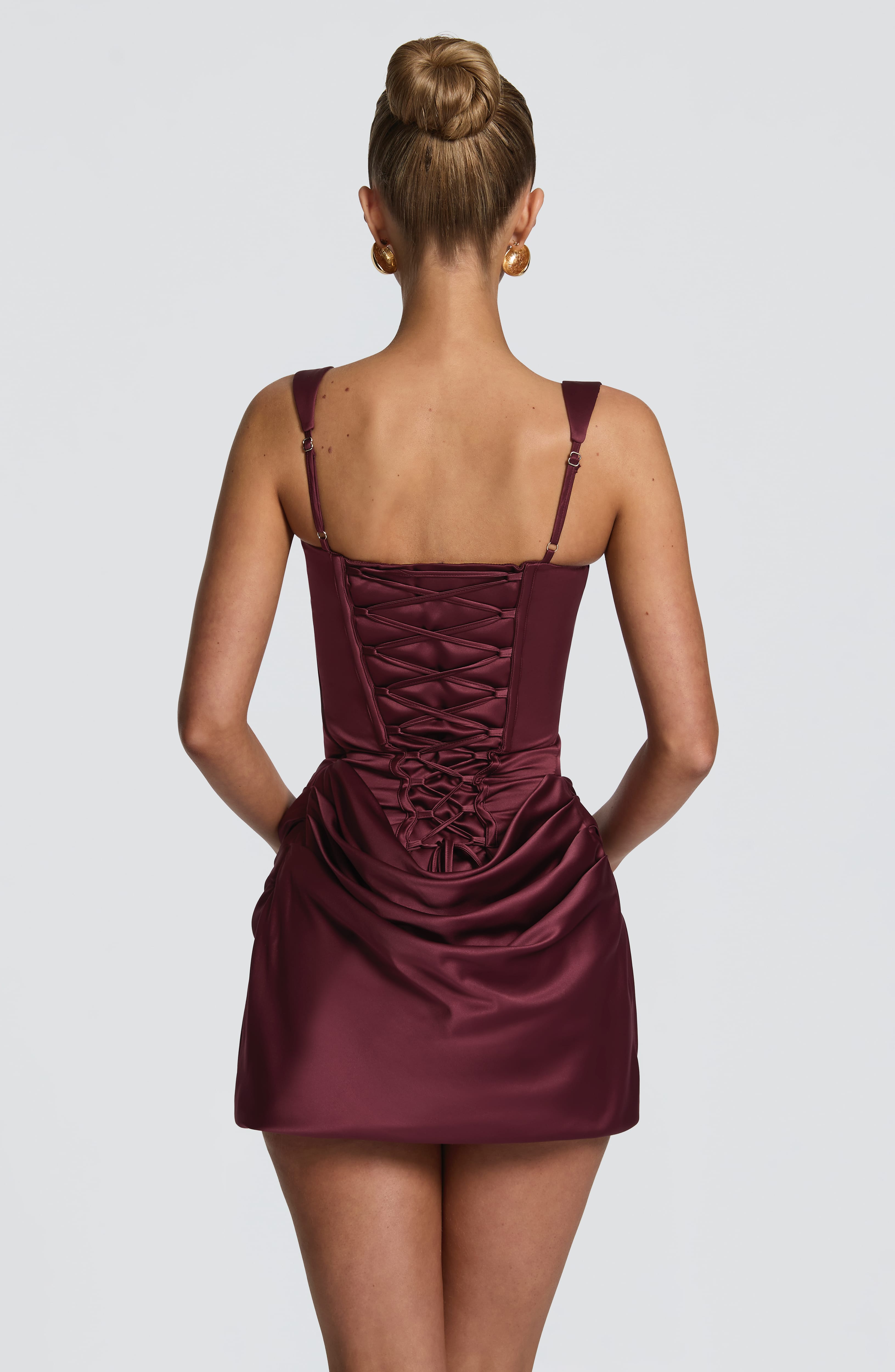 minilena Imogen Mini Dress Cherry Lacquer