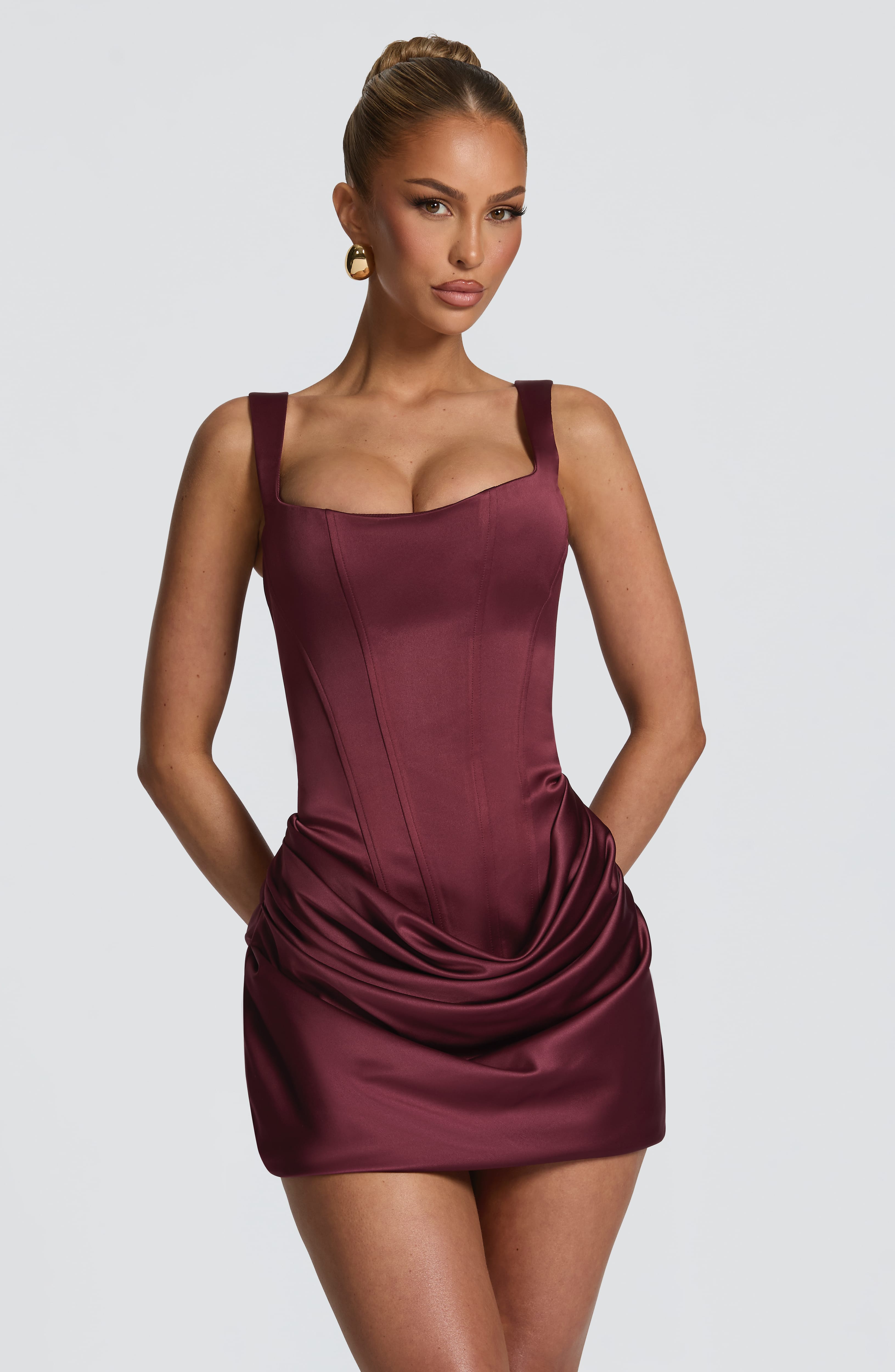 minilena Imogen Mini Dress Cherry Lacquer