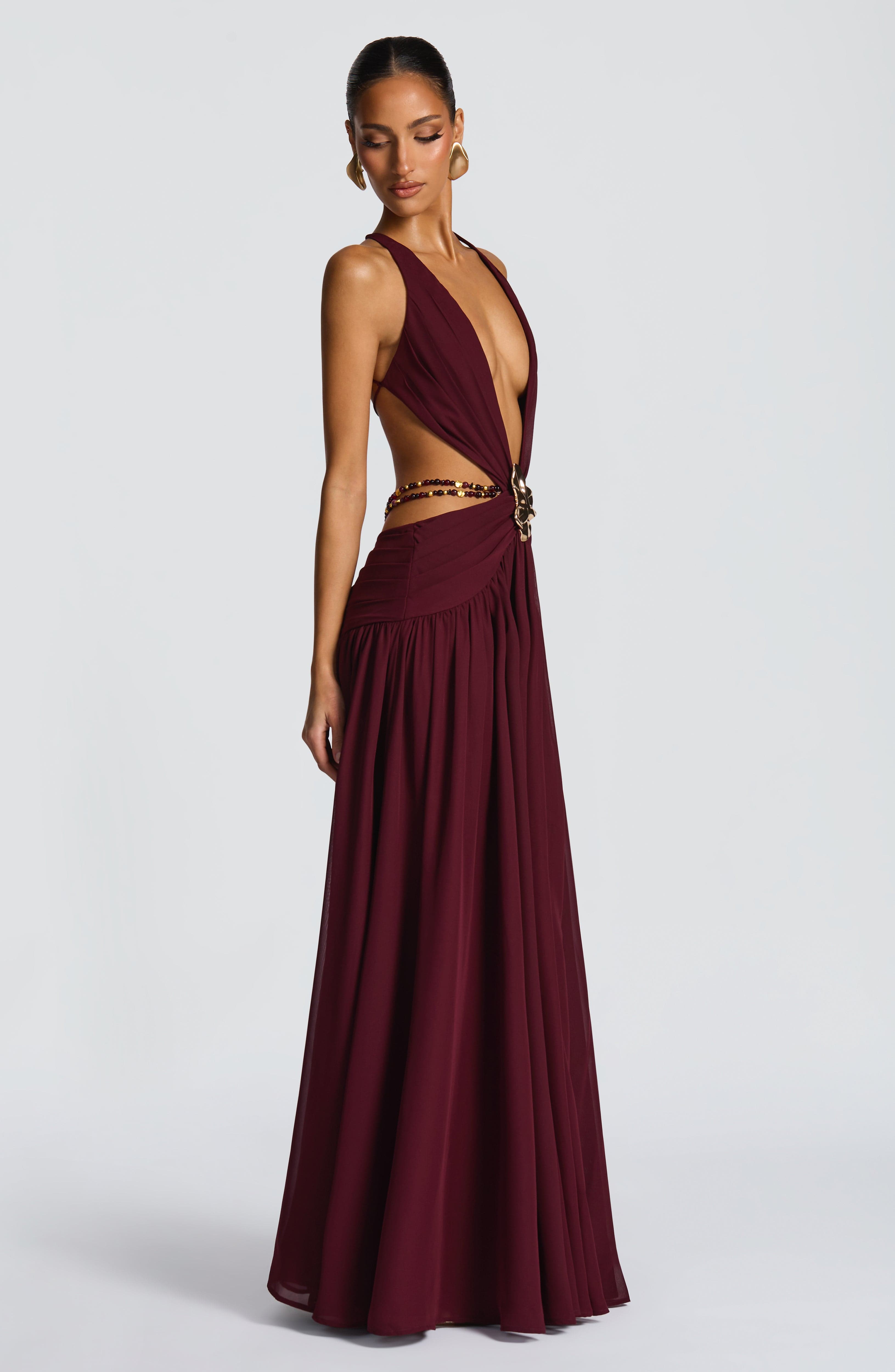 minilena Indianna Maxi Dress Cherry Lacquer
