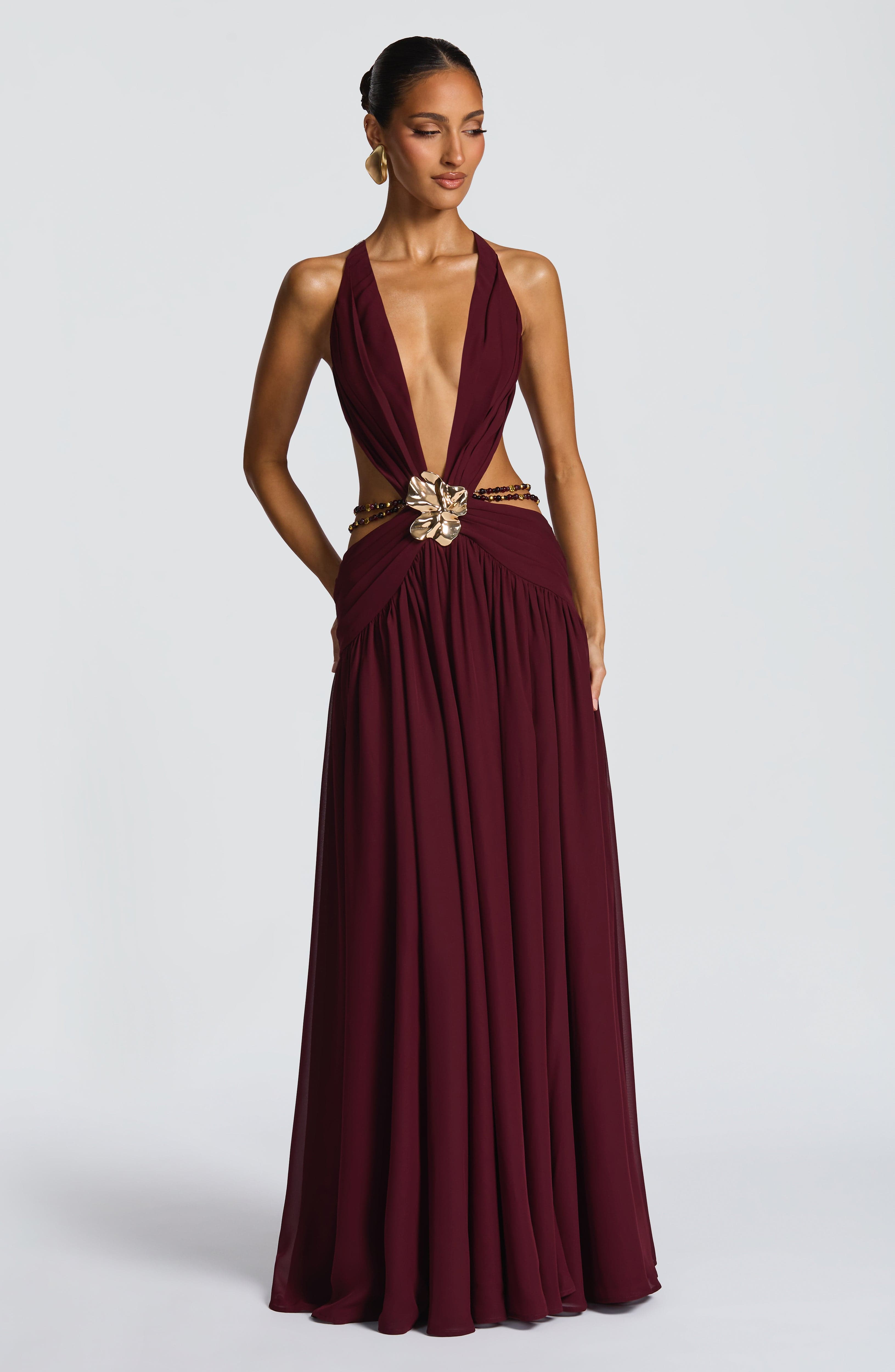 minilena Indianna Maxi Dress Cherry Lacquer