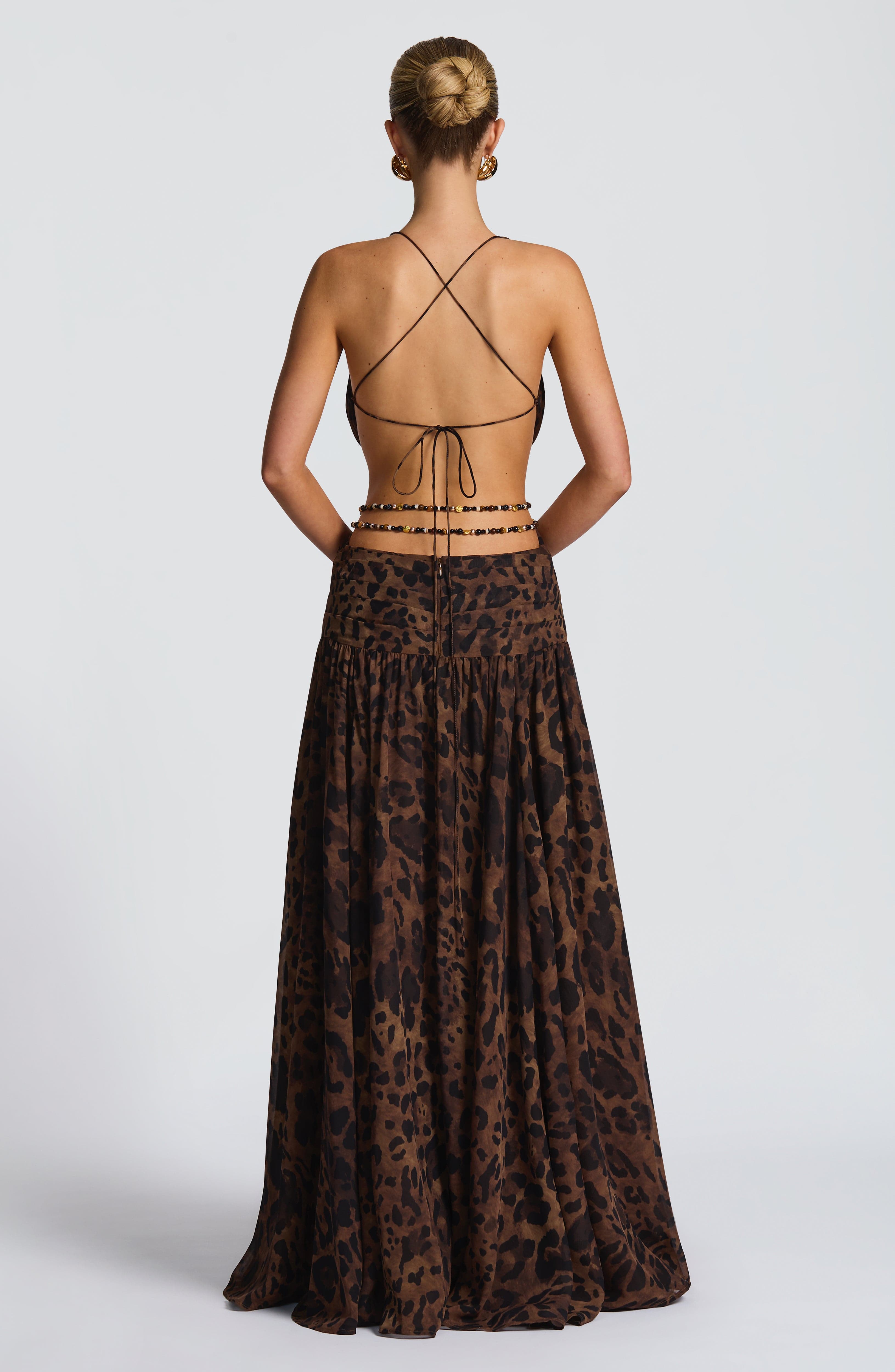 minilena Indianna Maxi Dress Leopard Print