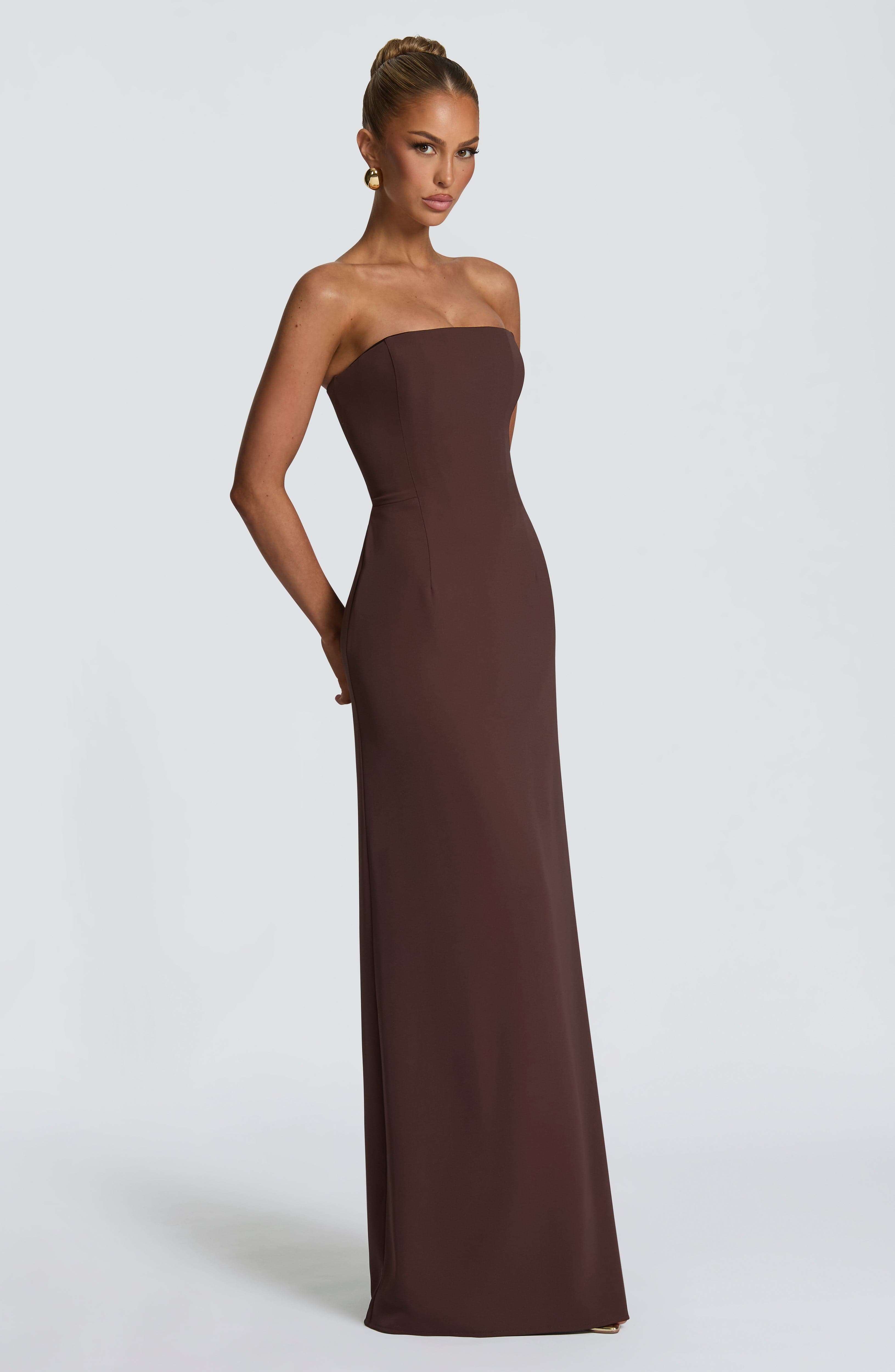 minilena Irmina Maxi Dress Plum Brown