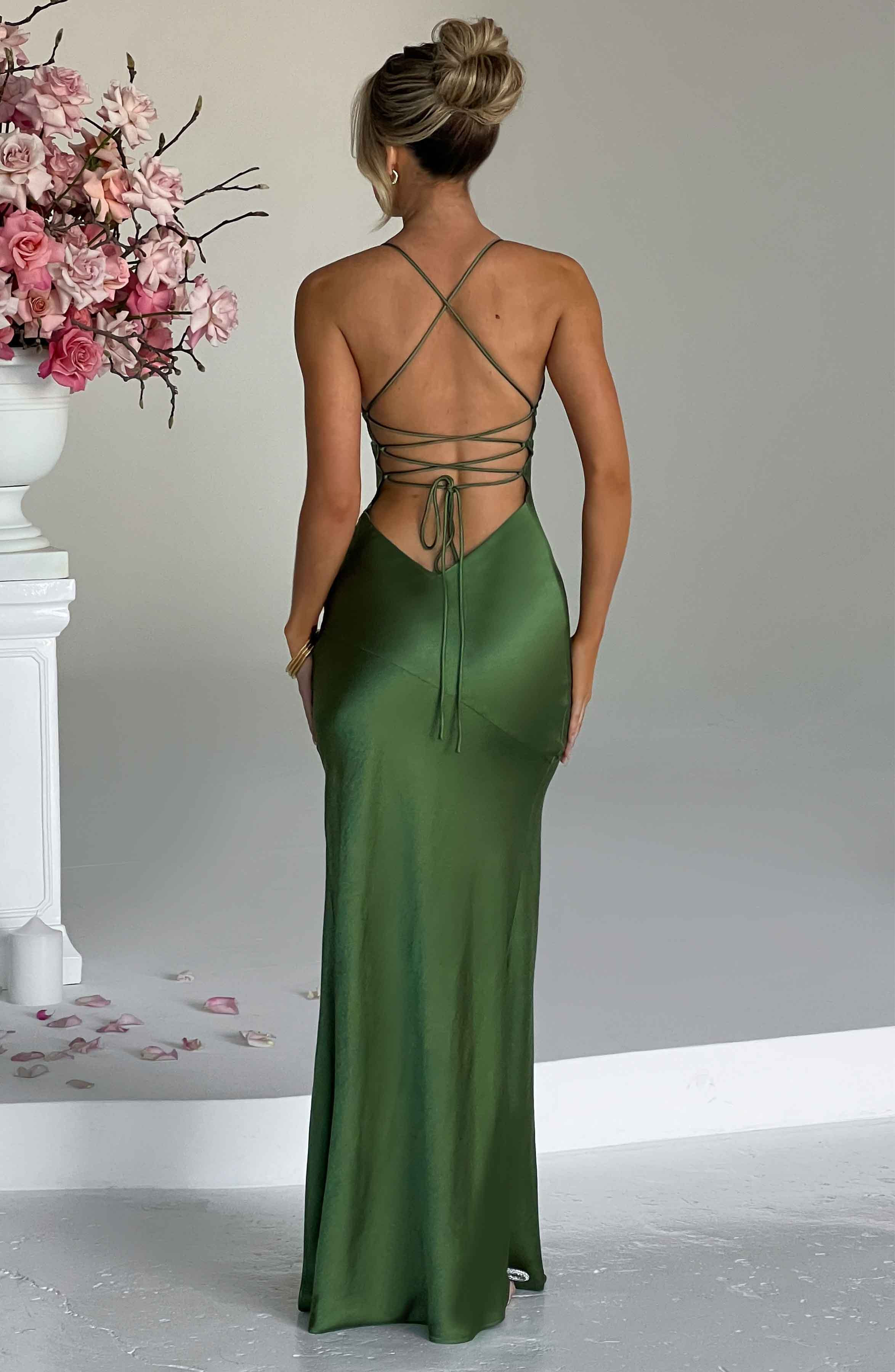 minilena Isobel Maxi Dress Emerald
