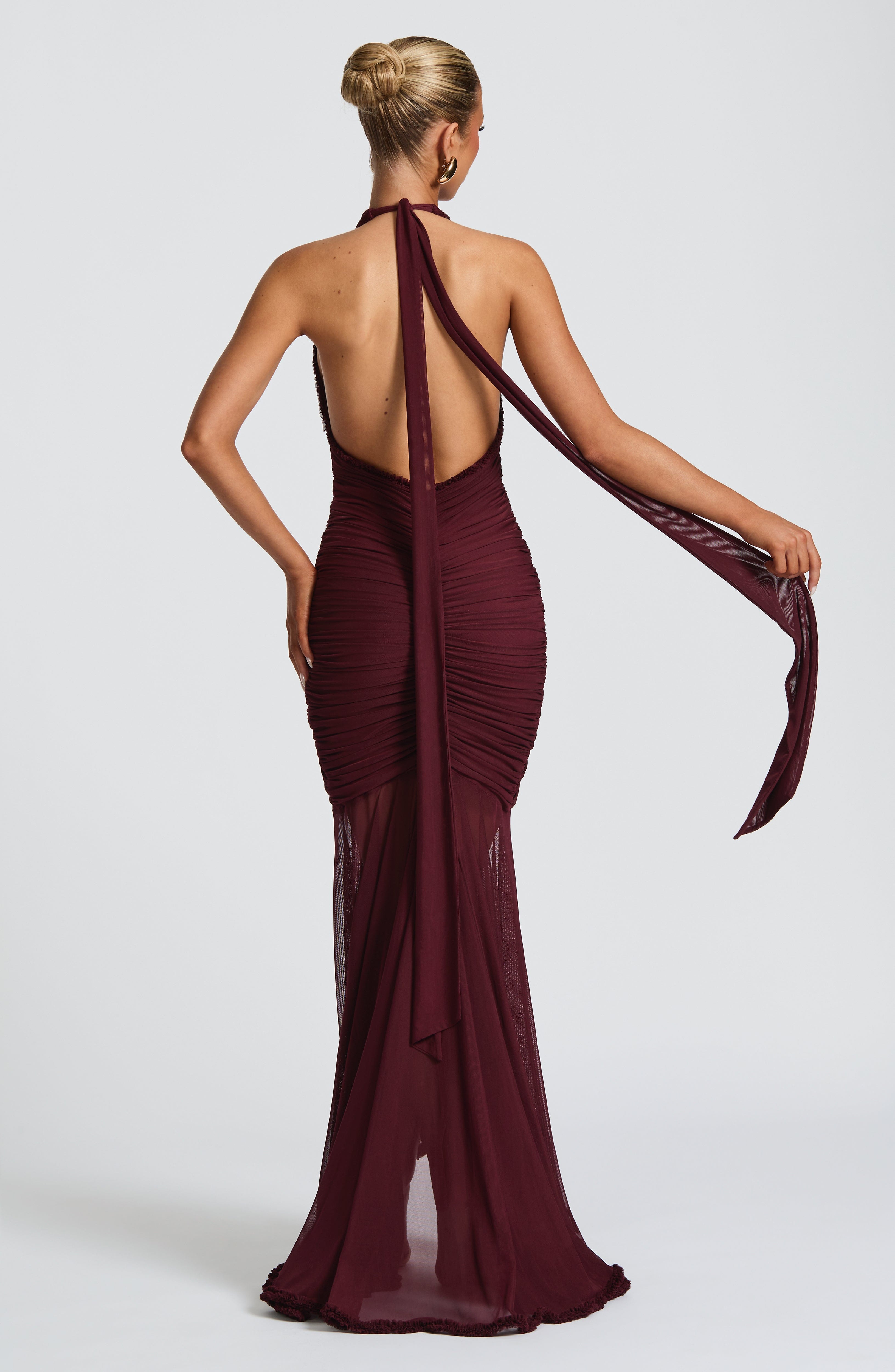 minilena Janessa Maxi Dress Cherry Lacquer