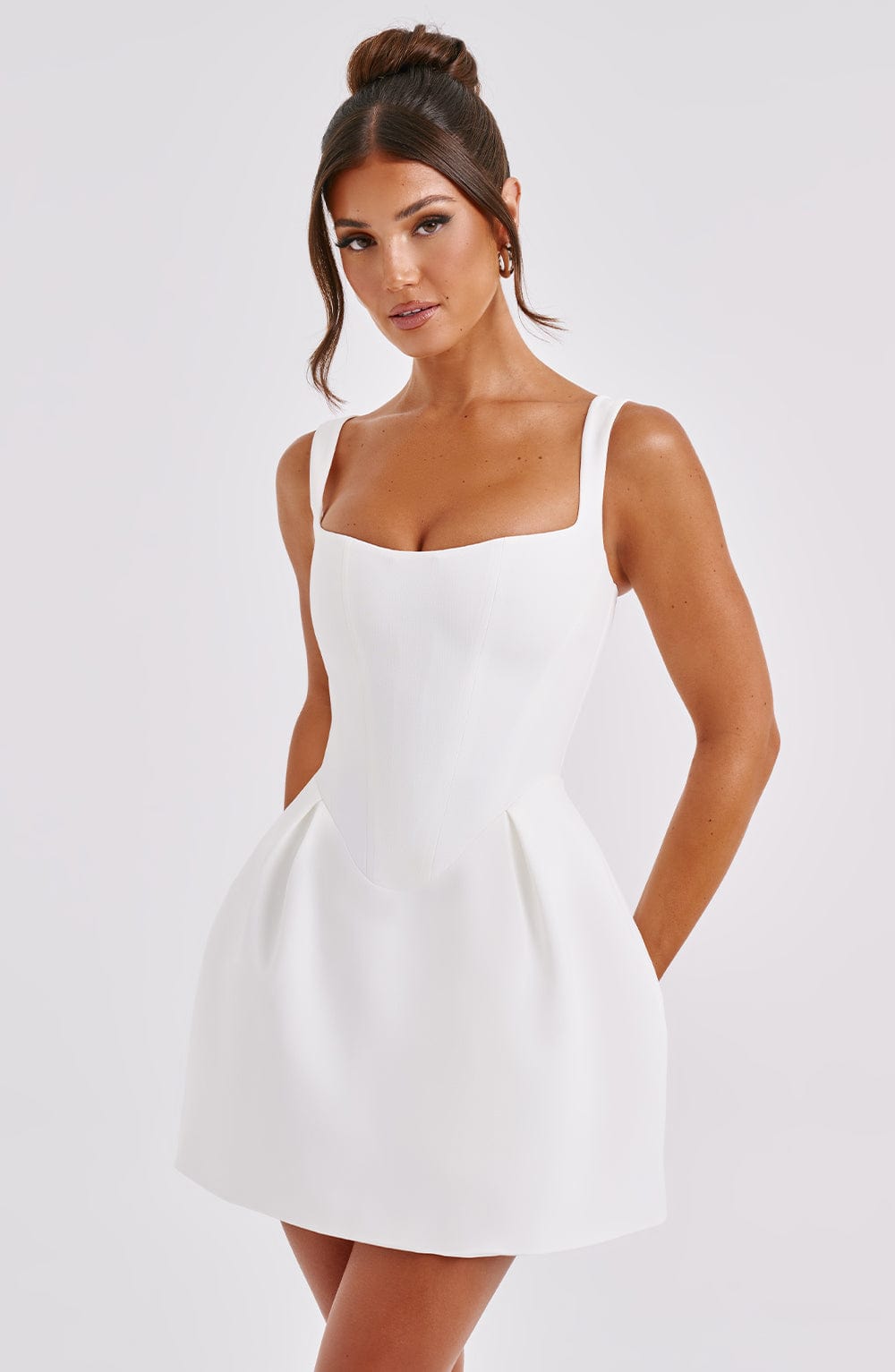 minilena Janiyah Mini Dress Ivory