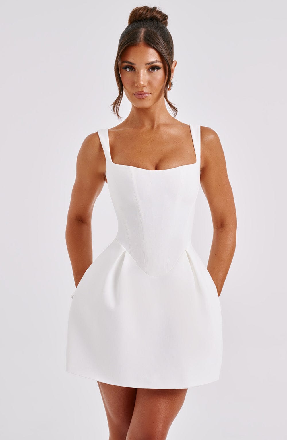 minilena Janiyah Mini Dress Ivory