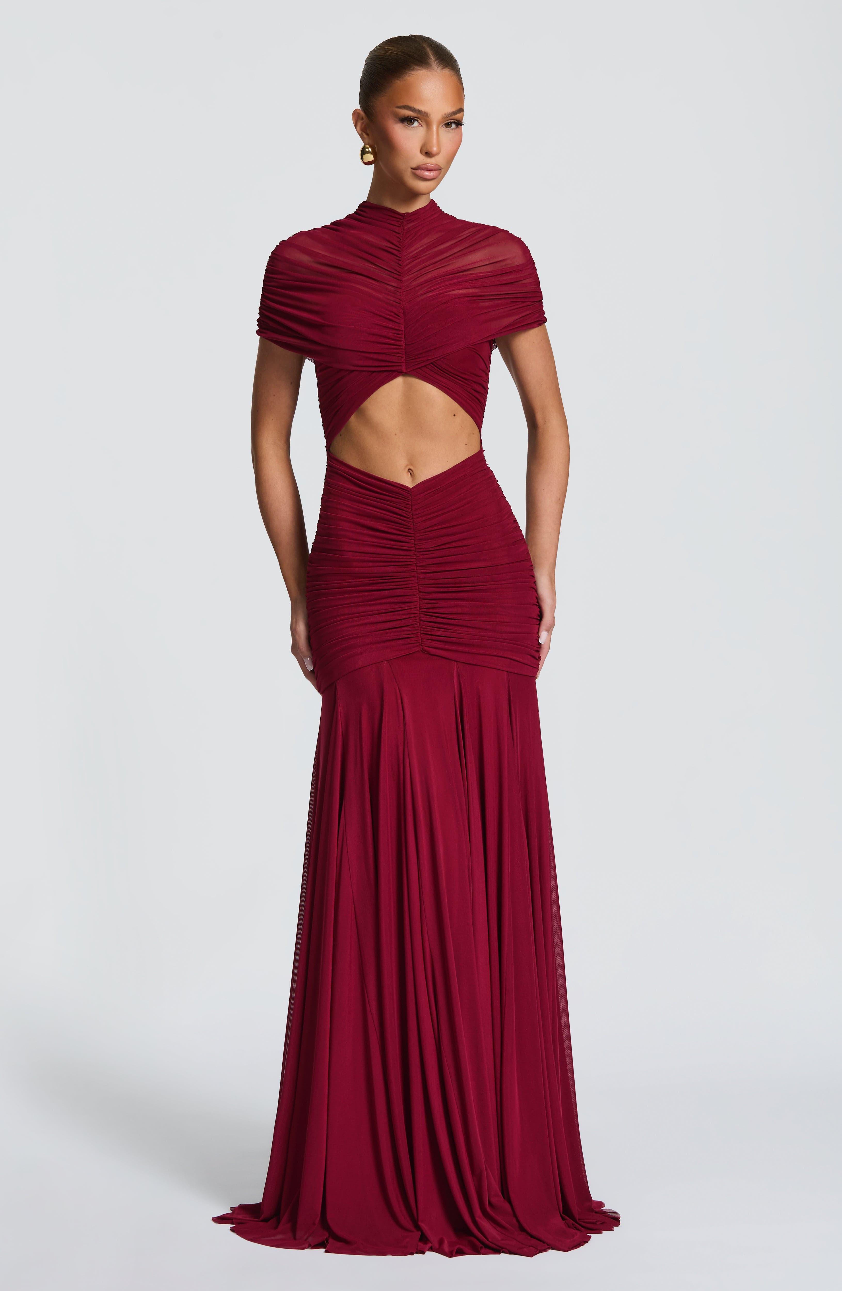 minilena Jaya Maxi Dress Burgundy