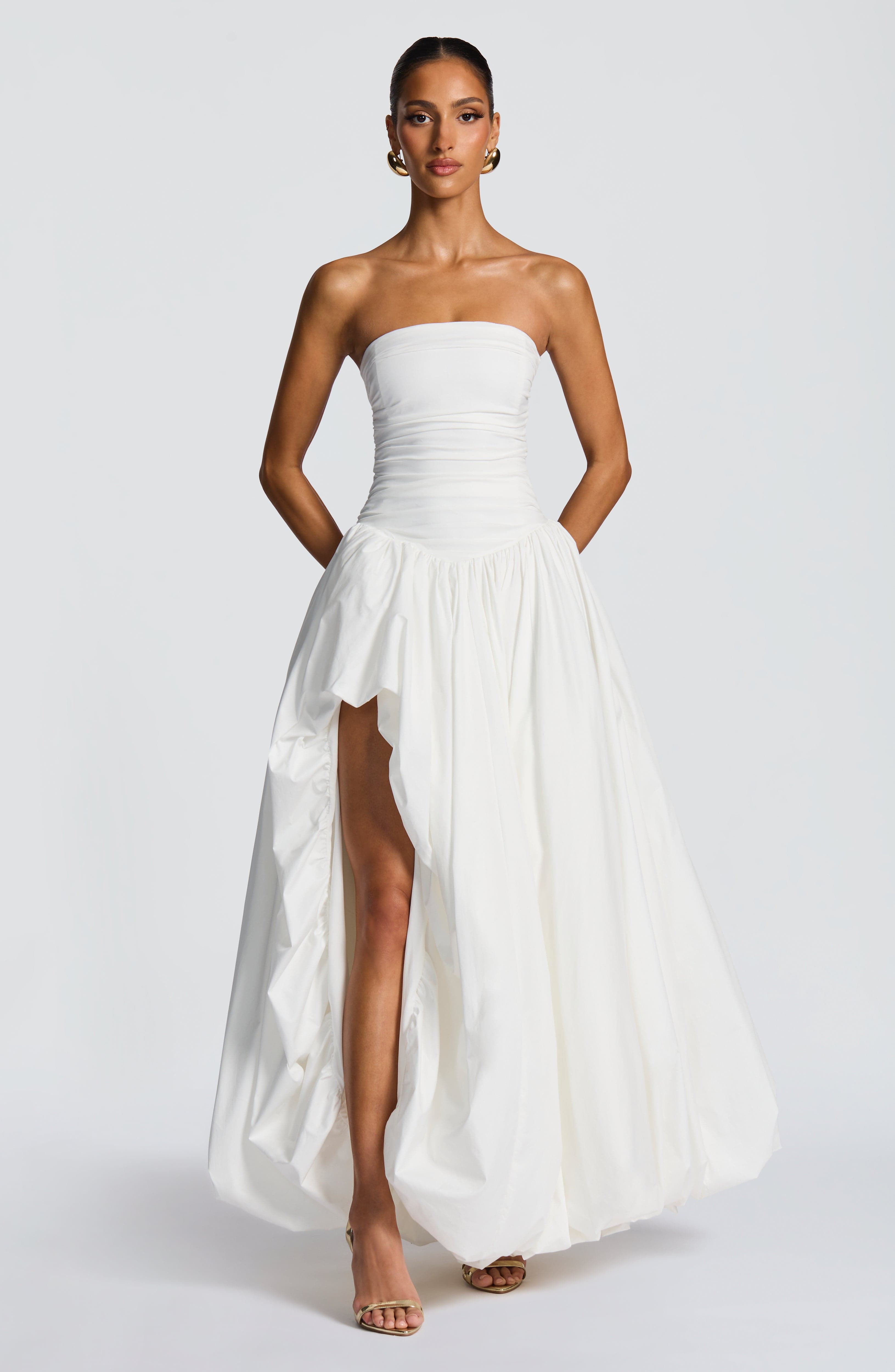minilena Jillian Maxi Dress Ivory
