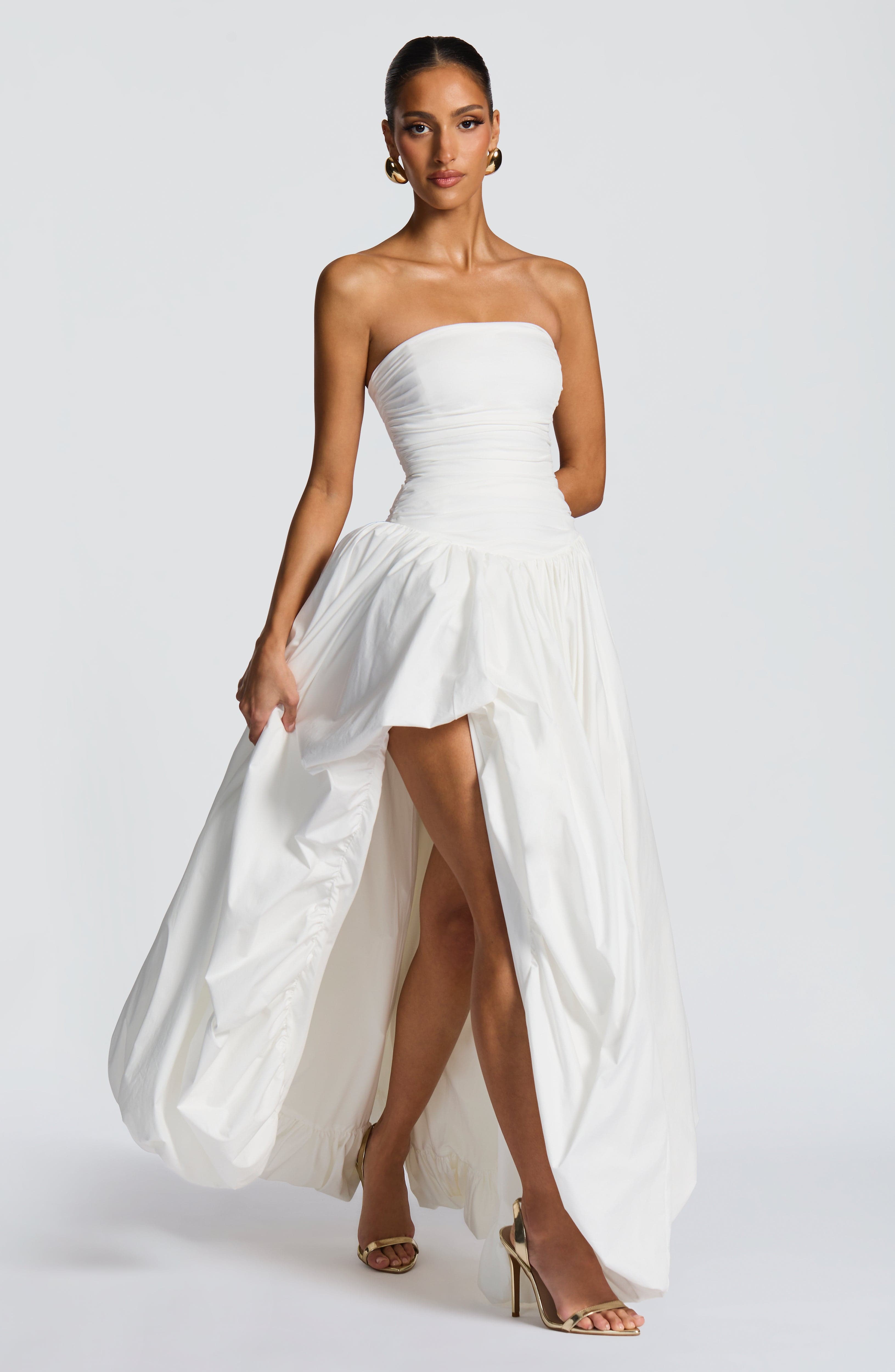 minilena Jillian Maxi Dress Ivory