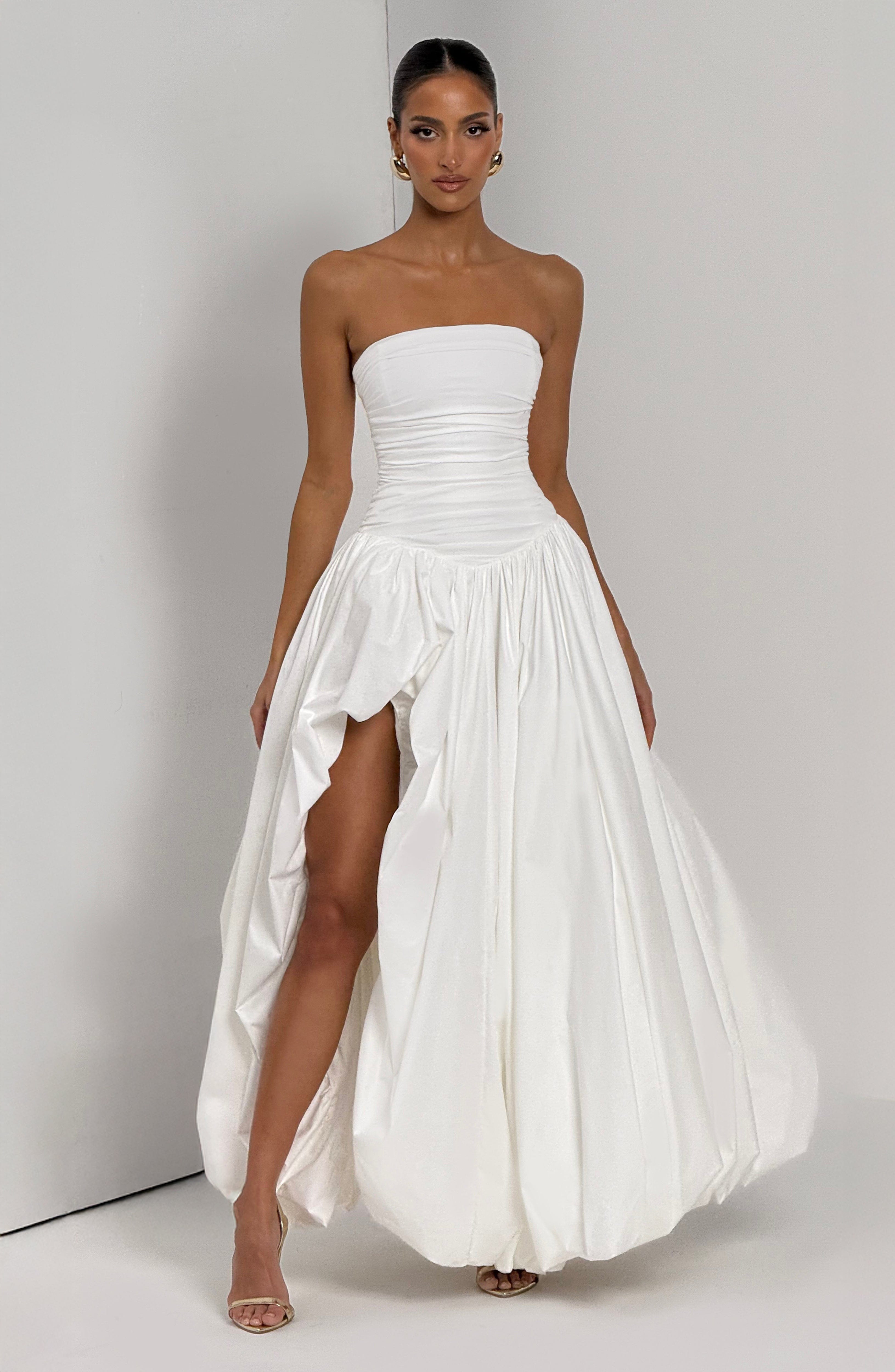 minilena Jillian Maxi Dress Ivory