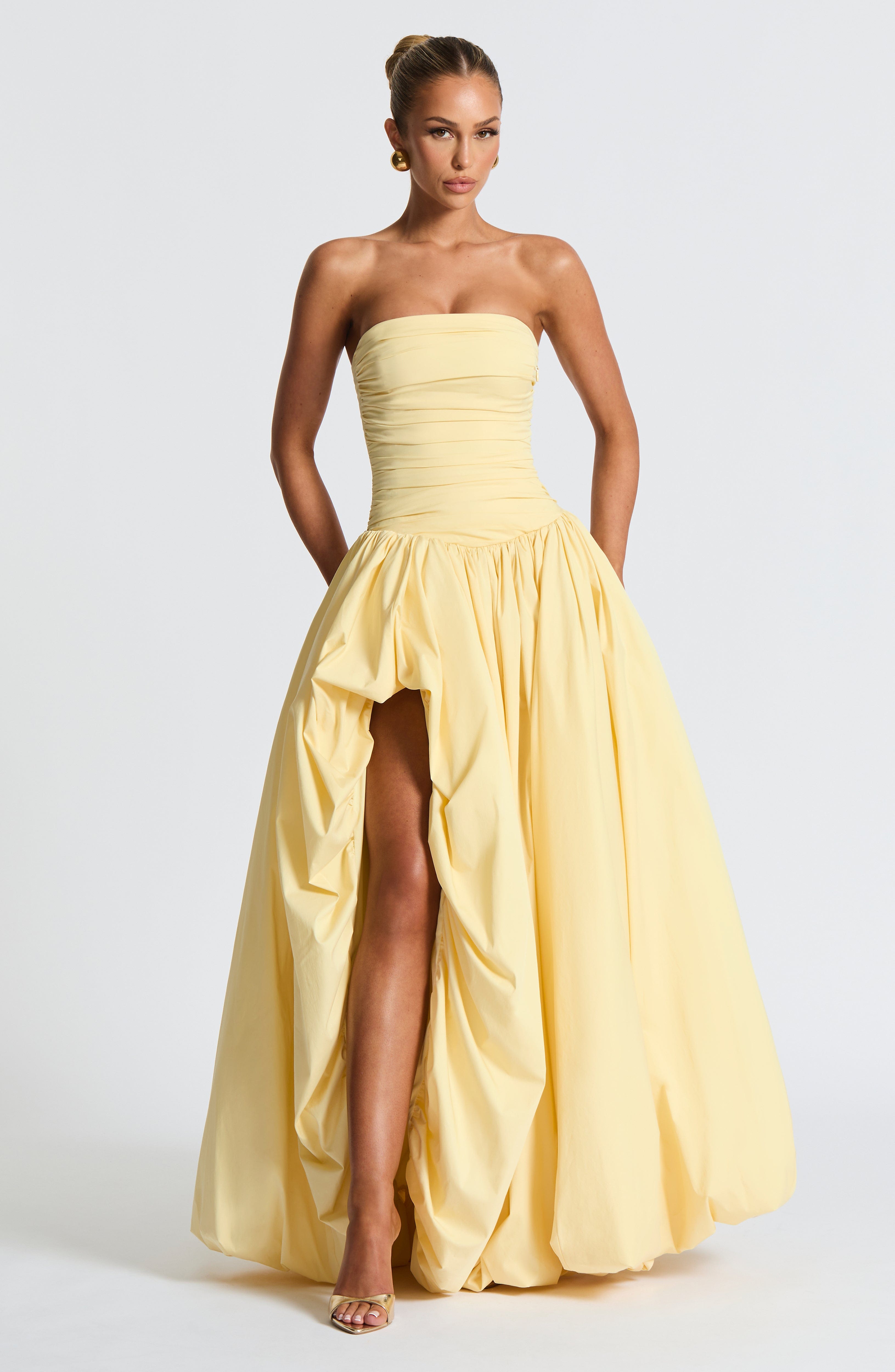 minilena Jillian Maxi Dress Lemon