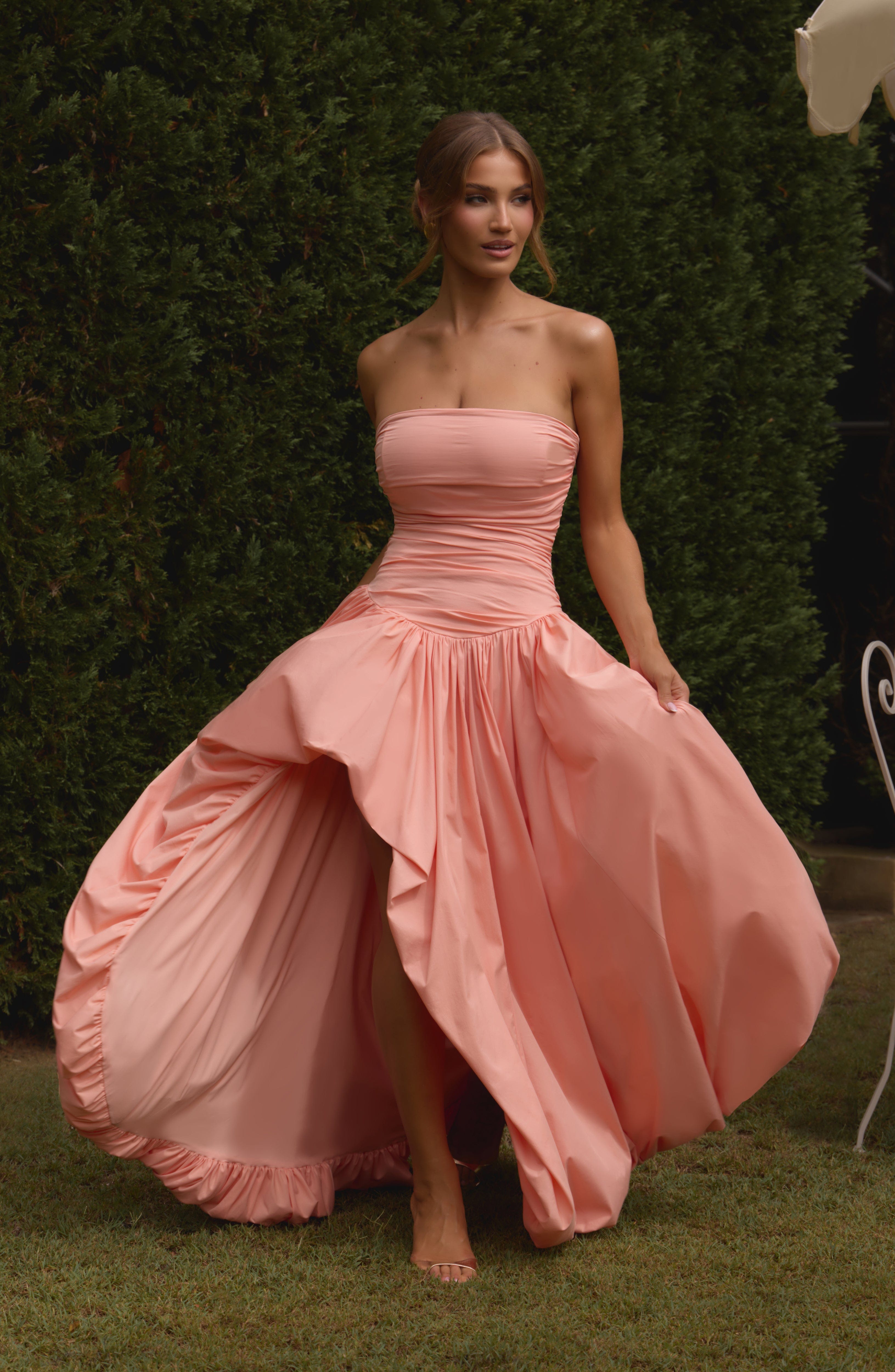 minilena Jillian Maxi Dress Peach