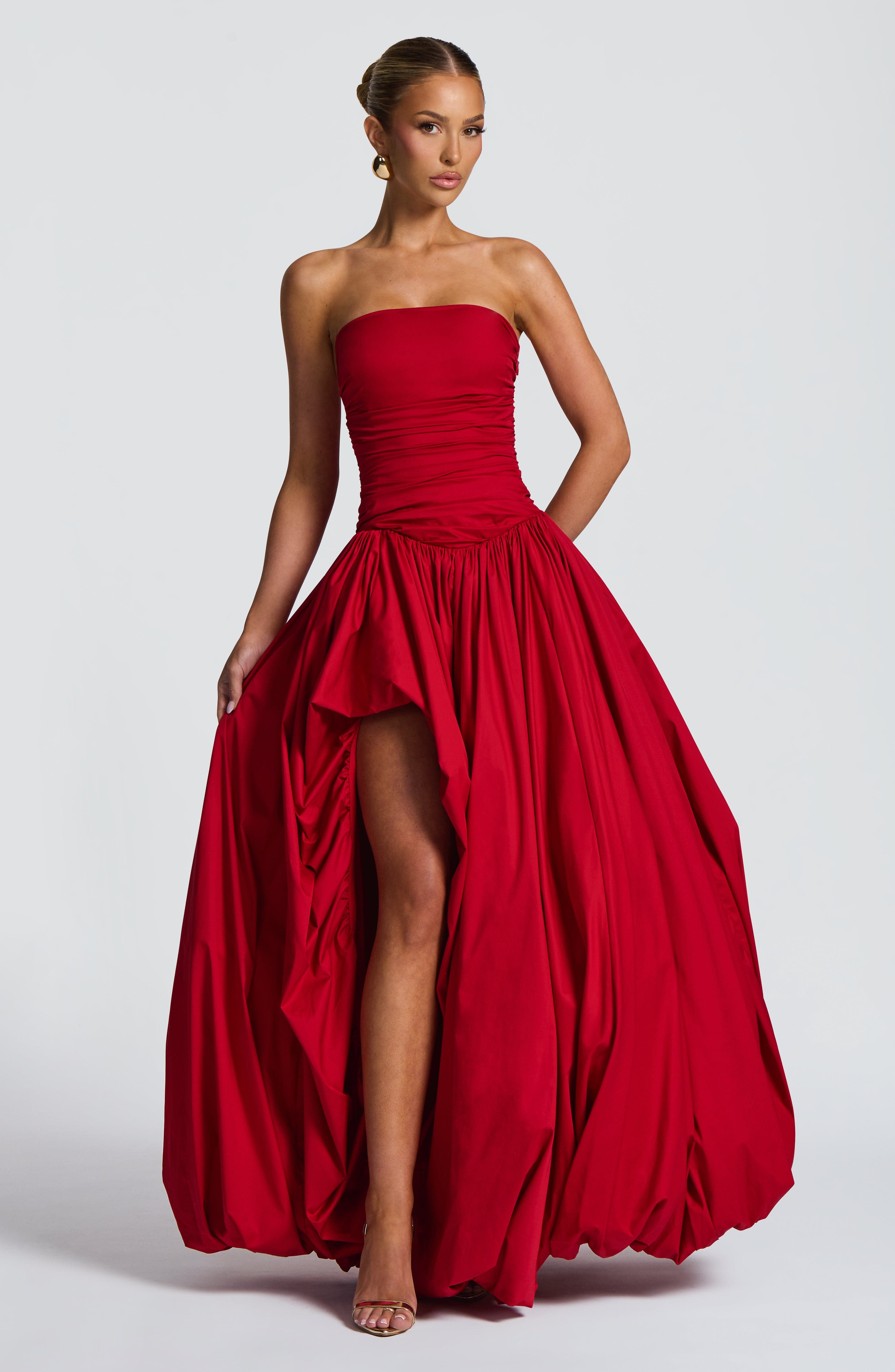 minilena Jillian Maxi Dress Red