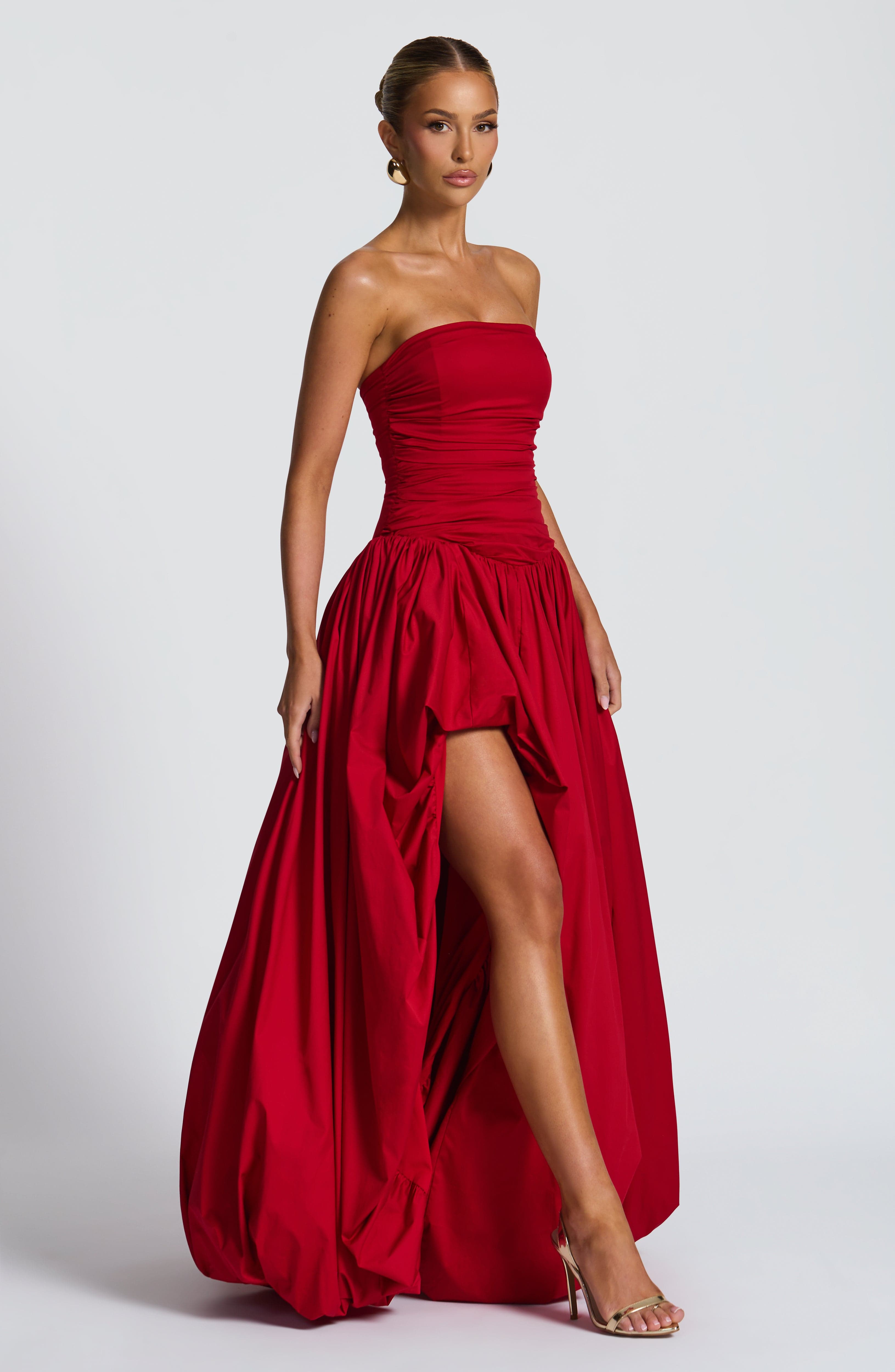 minilena Jillian Maxi Dress Red