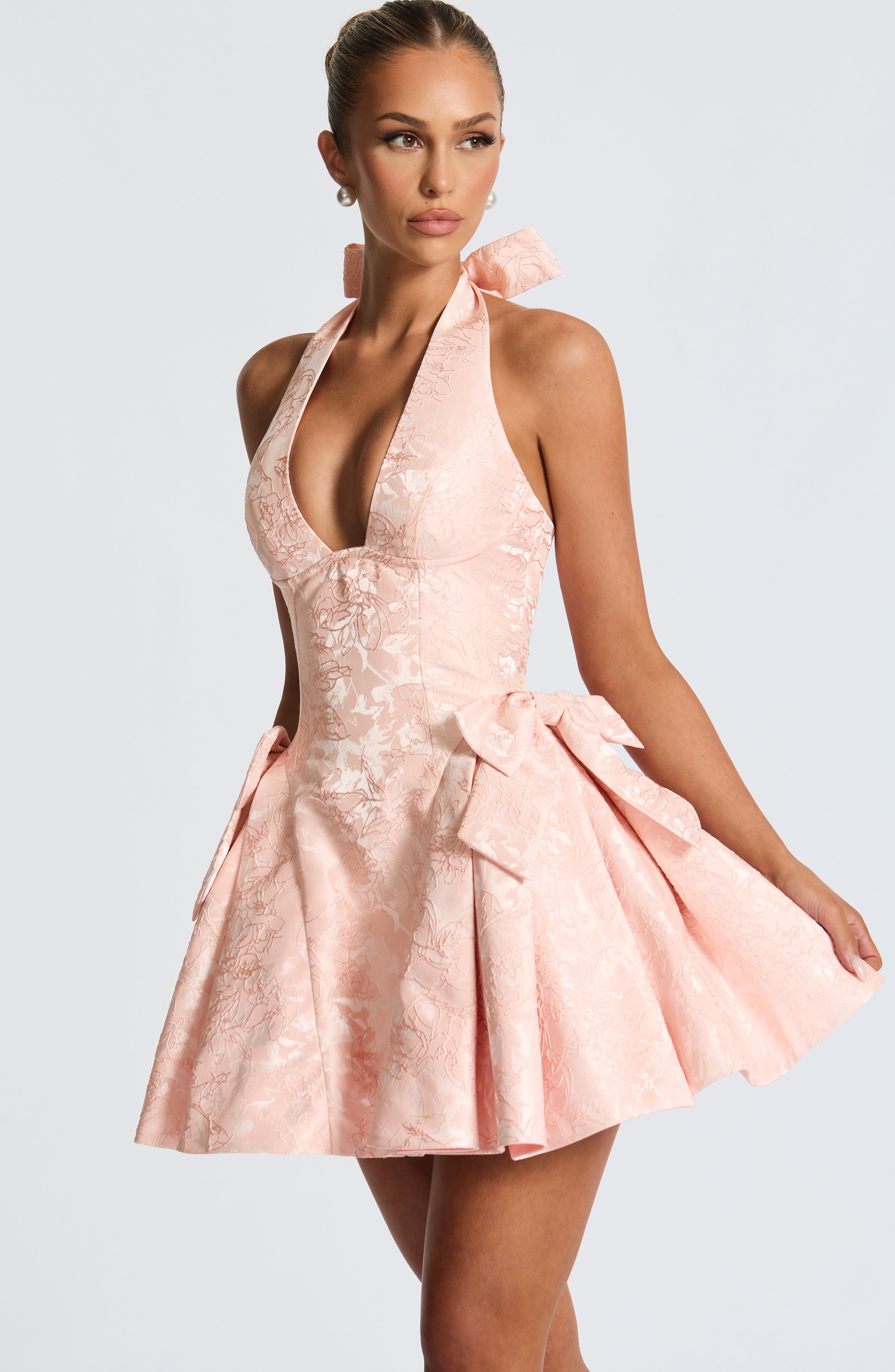 minilena Jocelyn Mini Dress Soft Peach