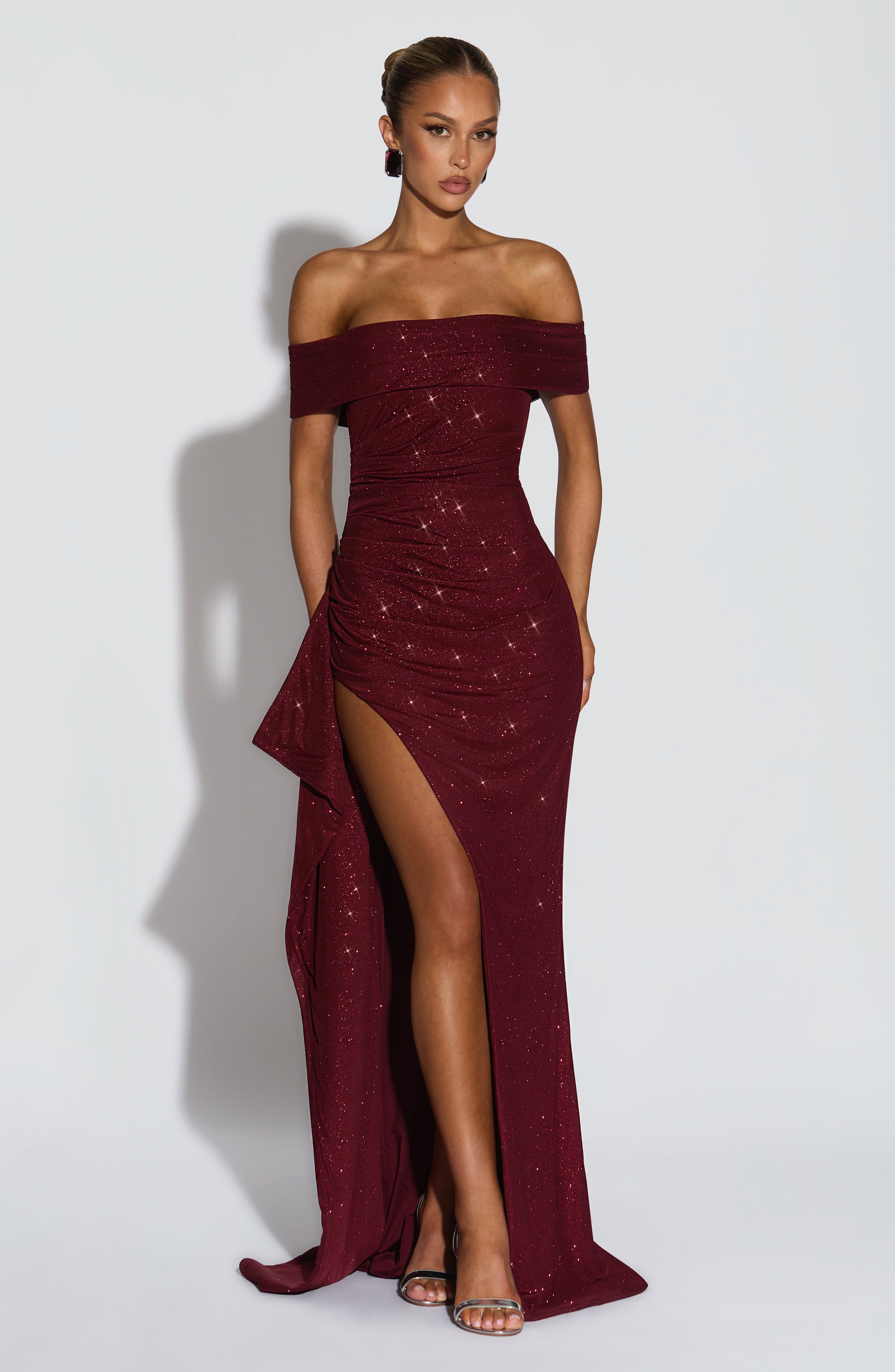 minilena Joyce Maxi Dress Wine Sparkle