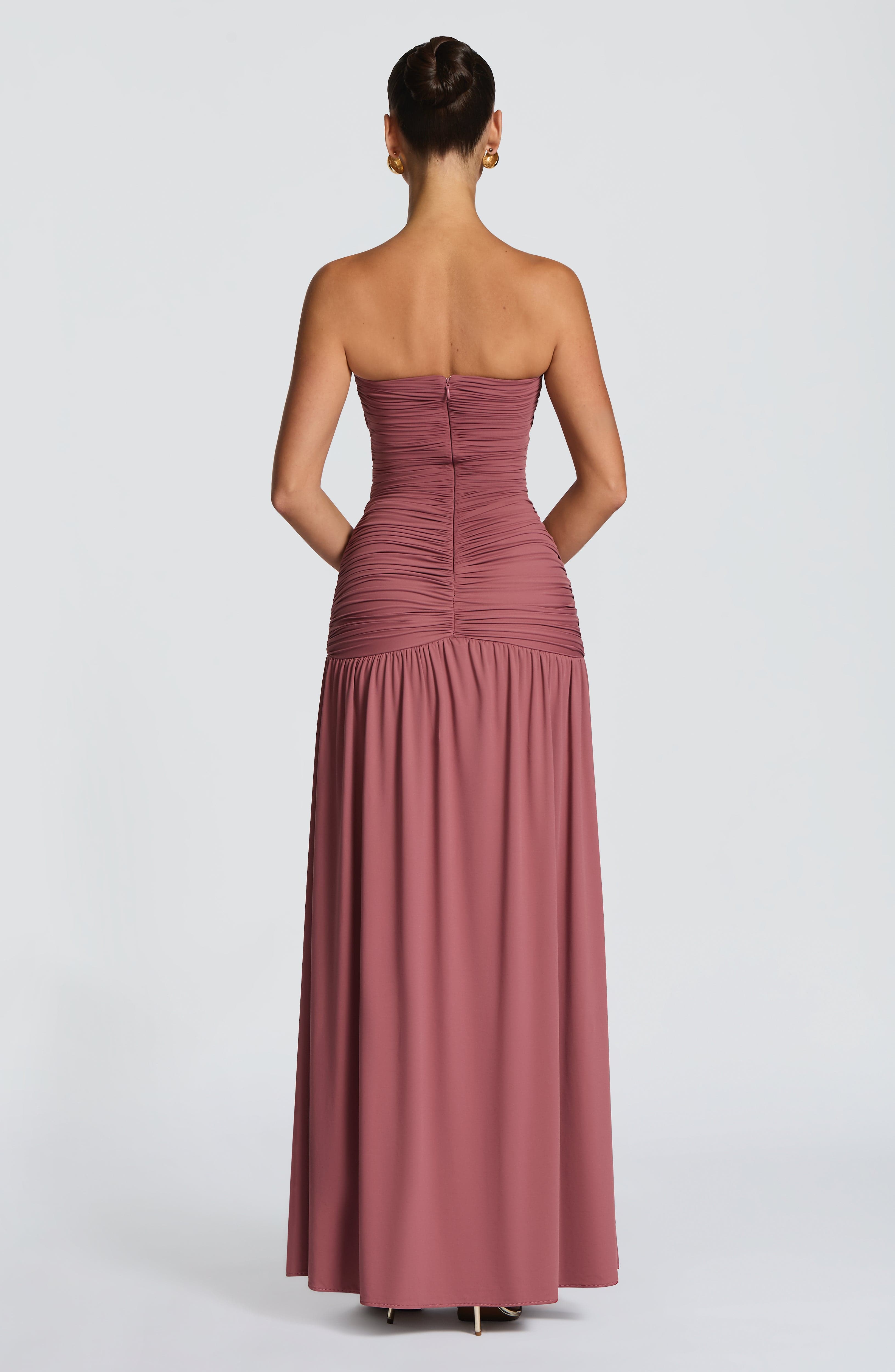 minilena Junia Maxi Dress Rose Brown