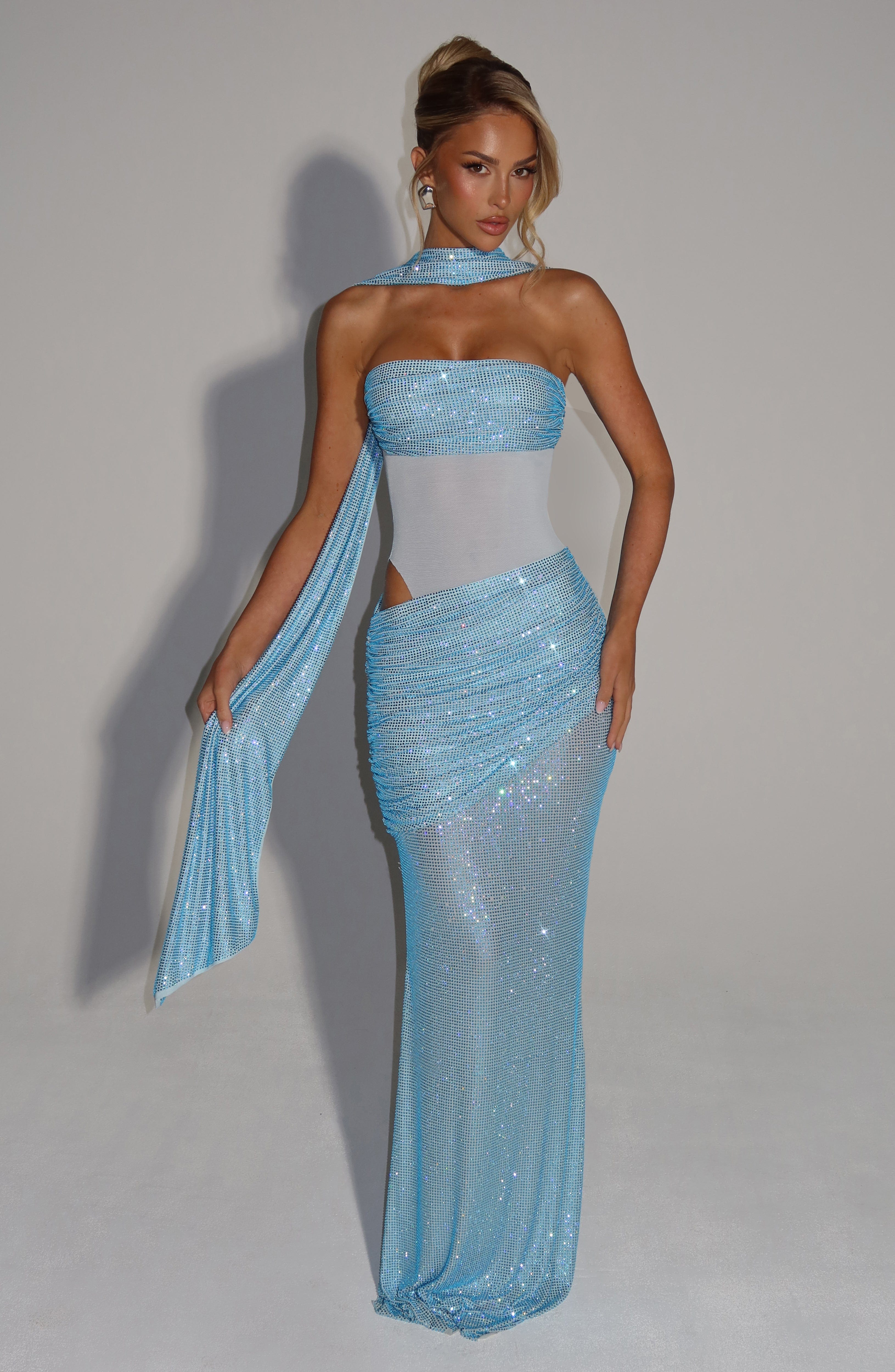 minilena Kailani Maxi Dress Aqua