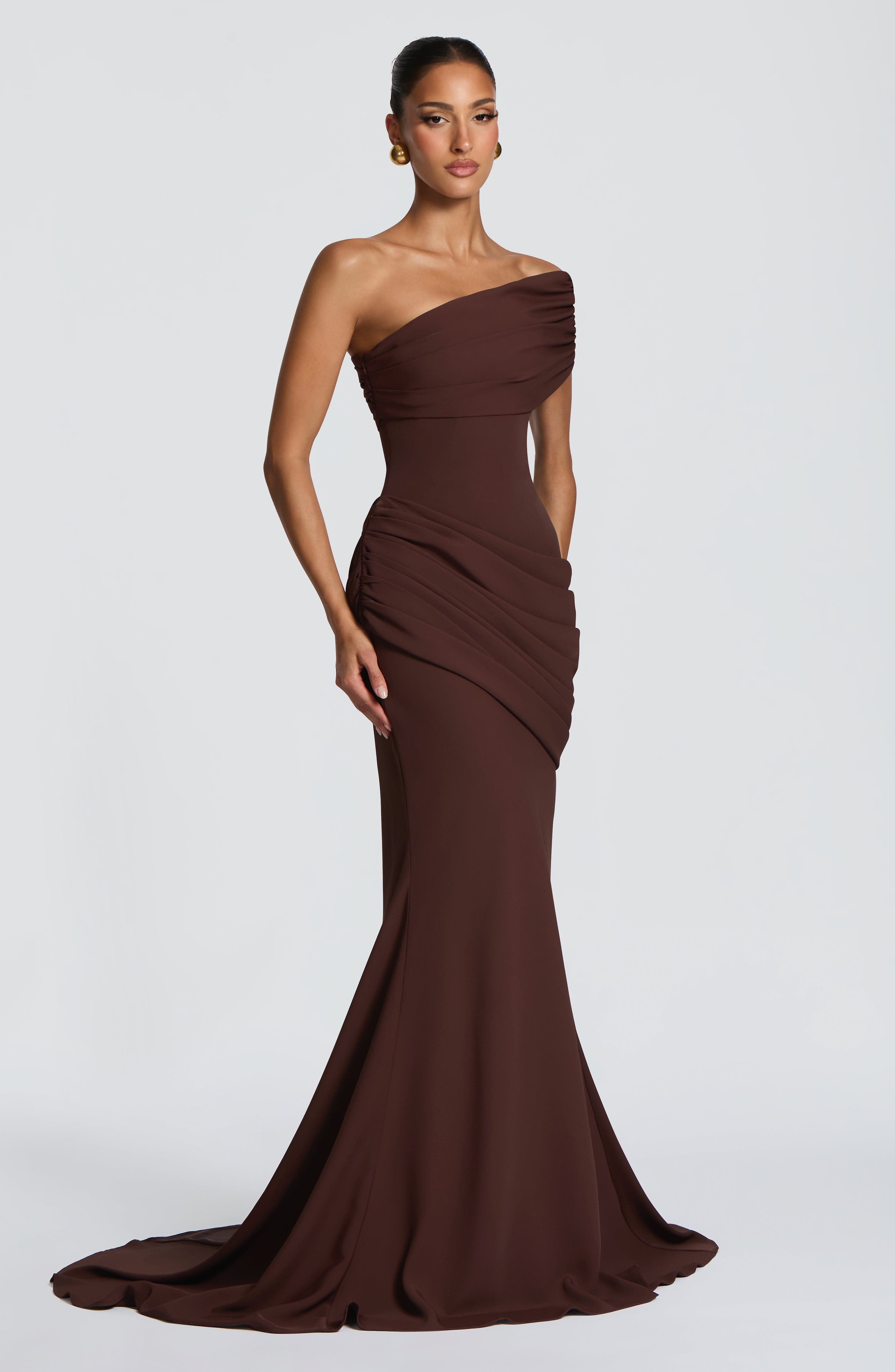 minilena Kasia Gown Plum Brown