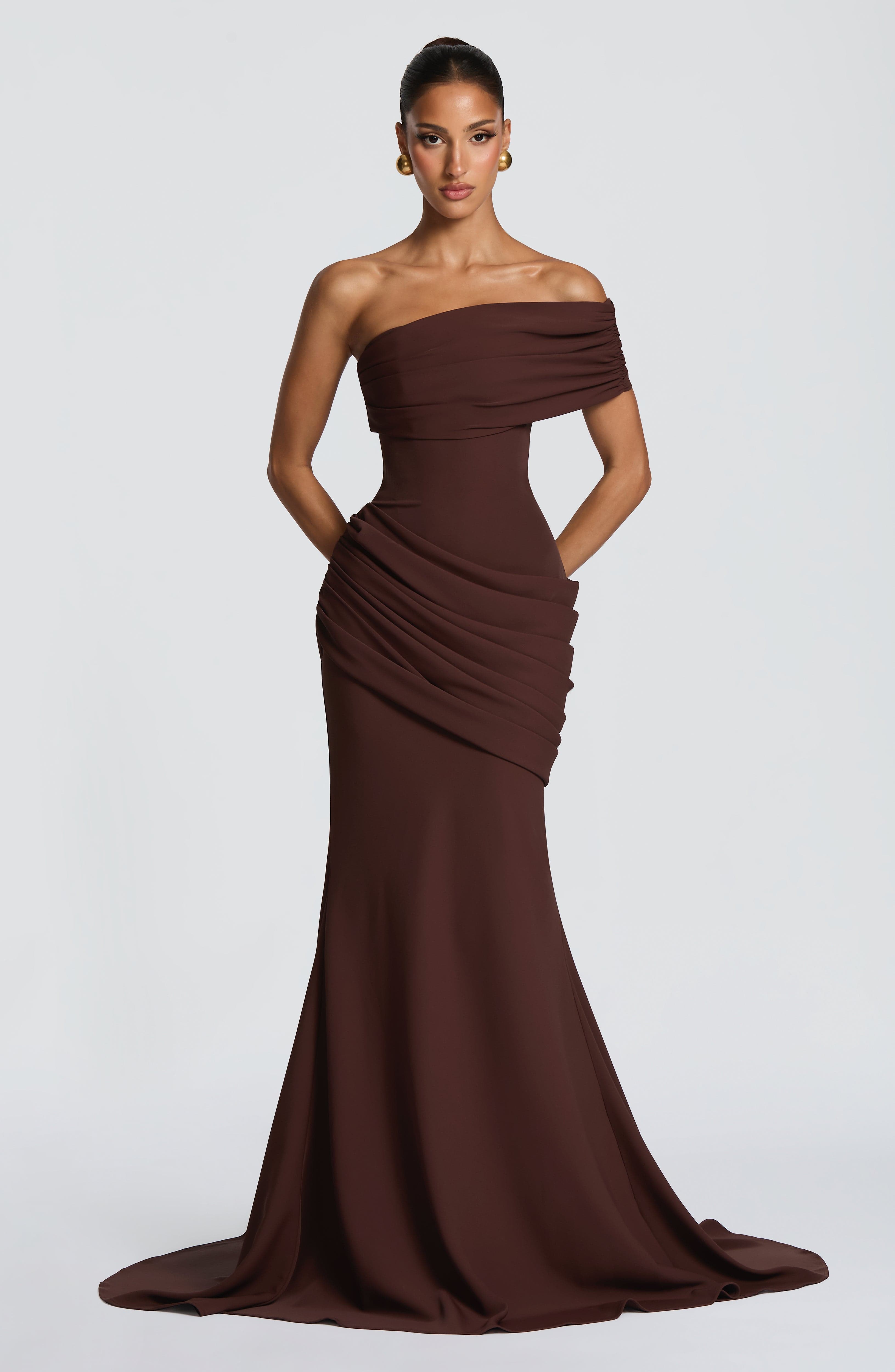 minilena Kasia Gown Plum Brown