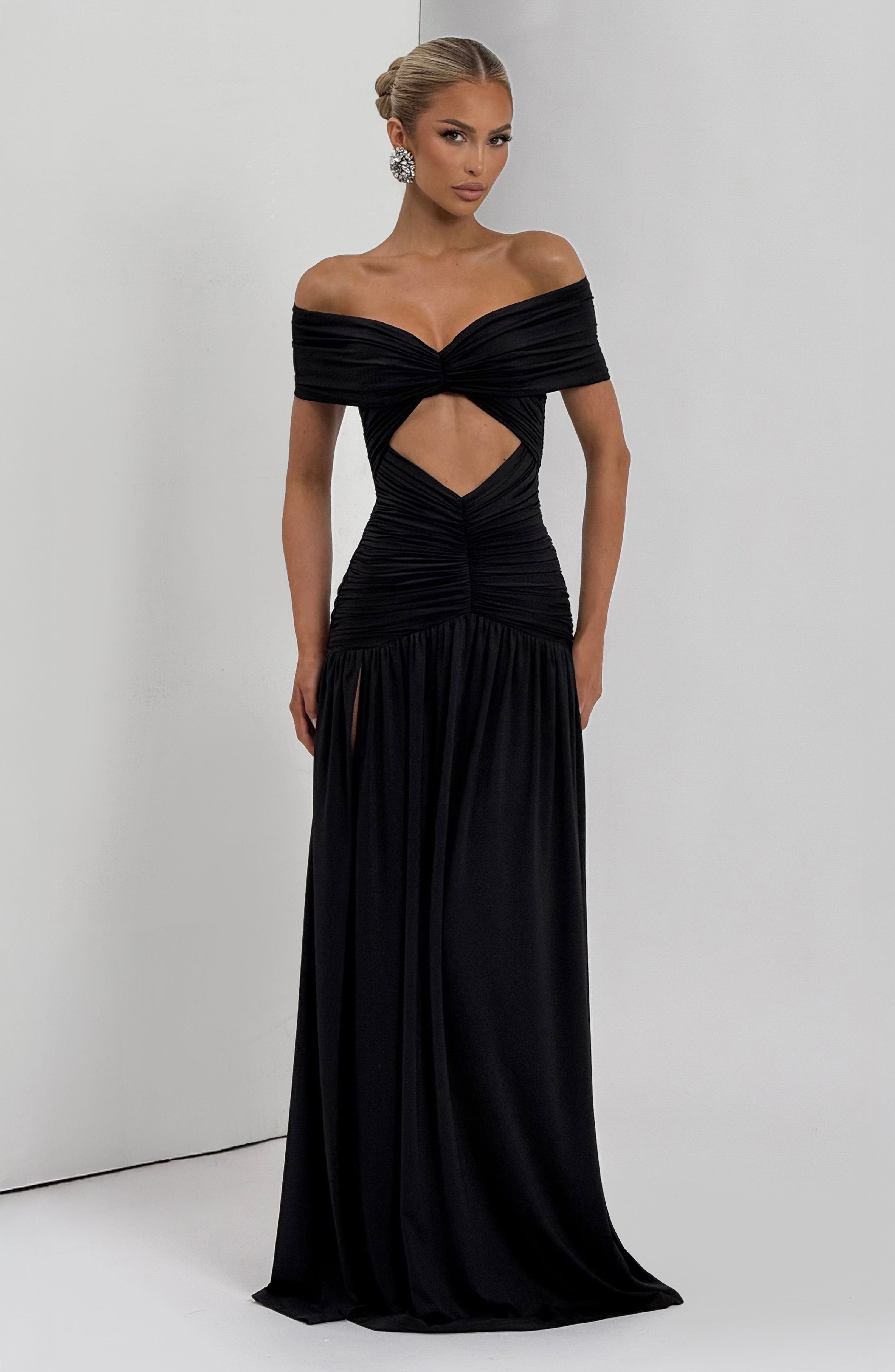 minilena Kathryn Maxi Dress Black