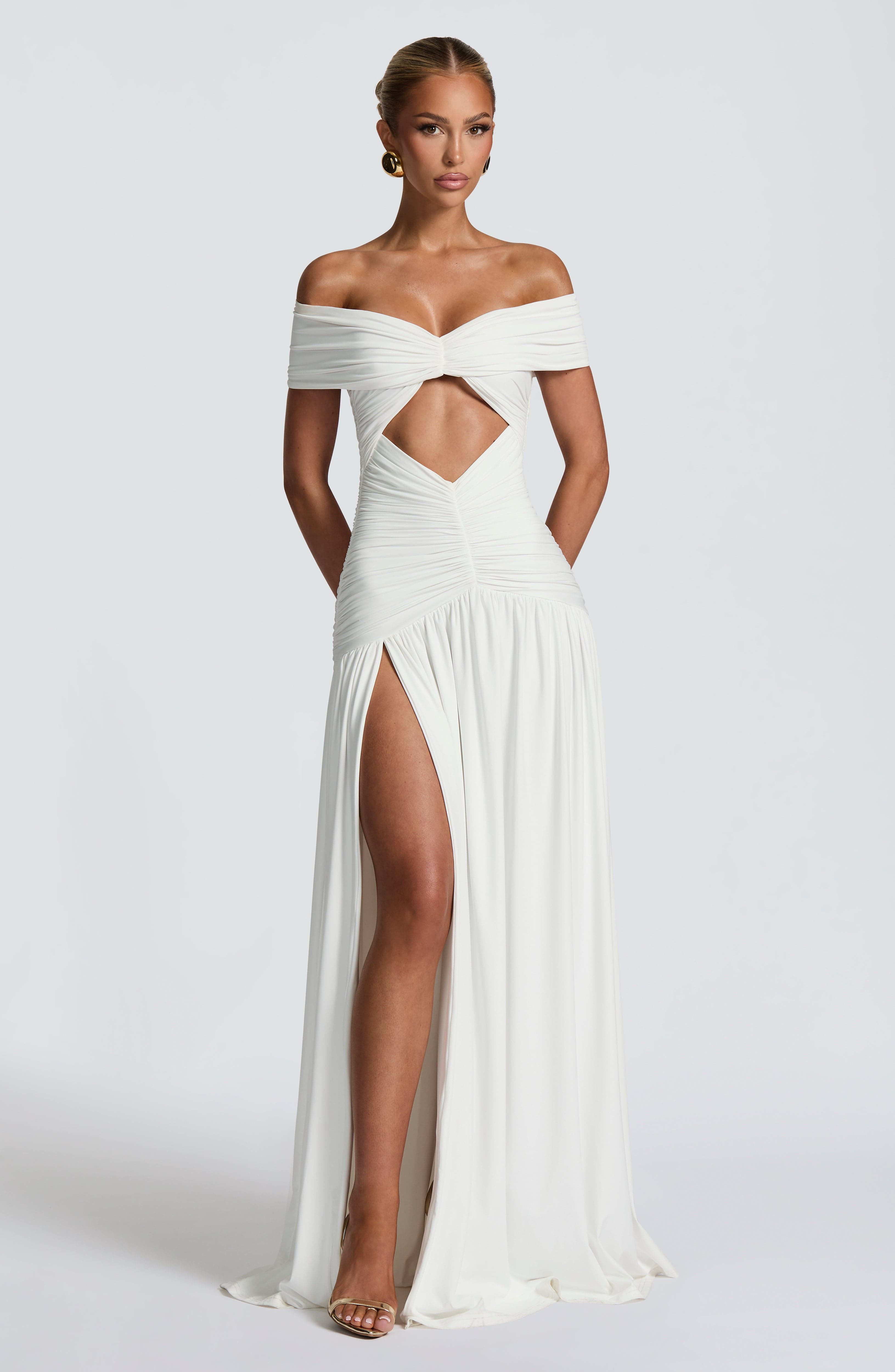 minilena Kathryn Maxi Dress White