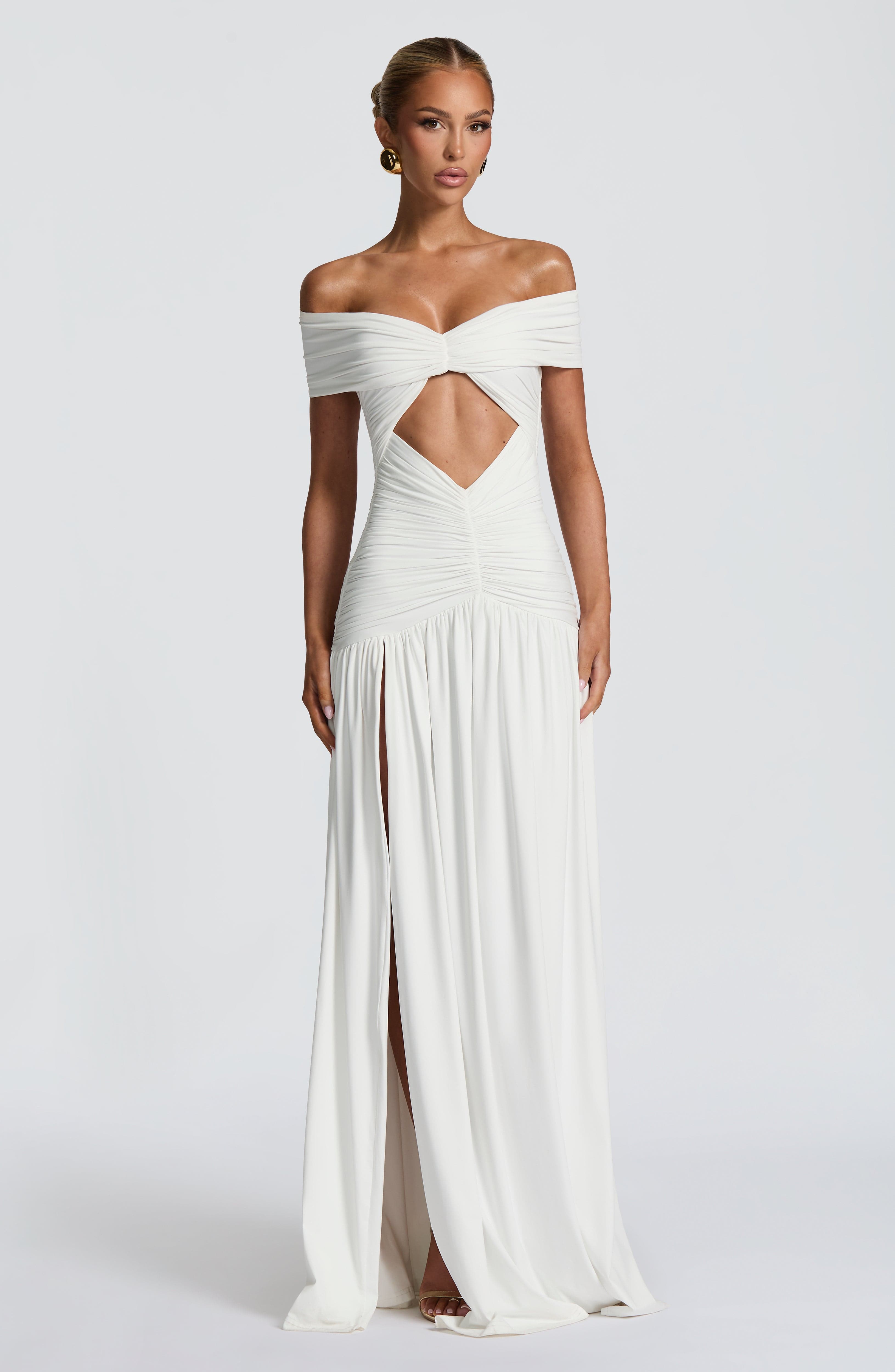 minilena Kathryn Maxi Dress White