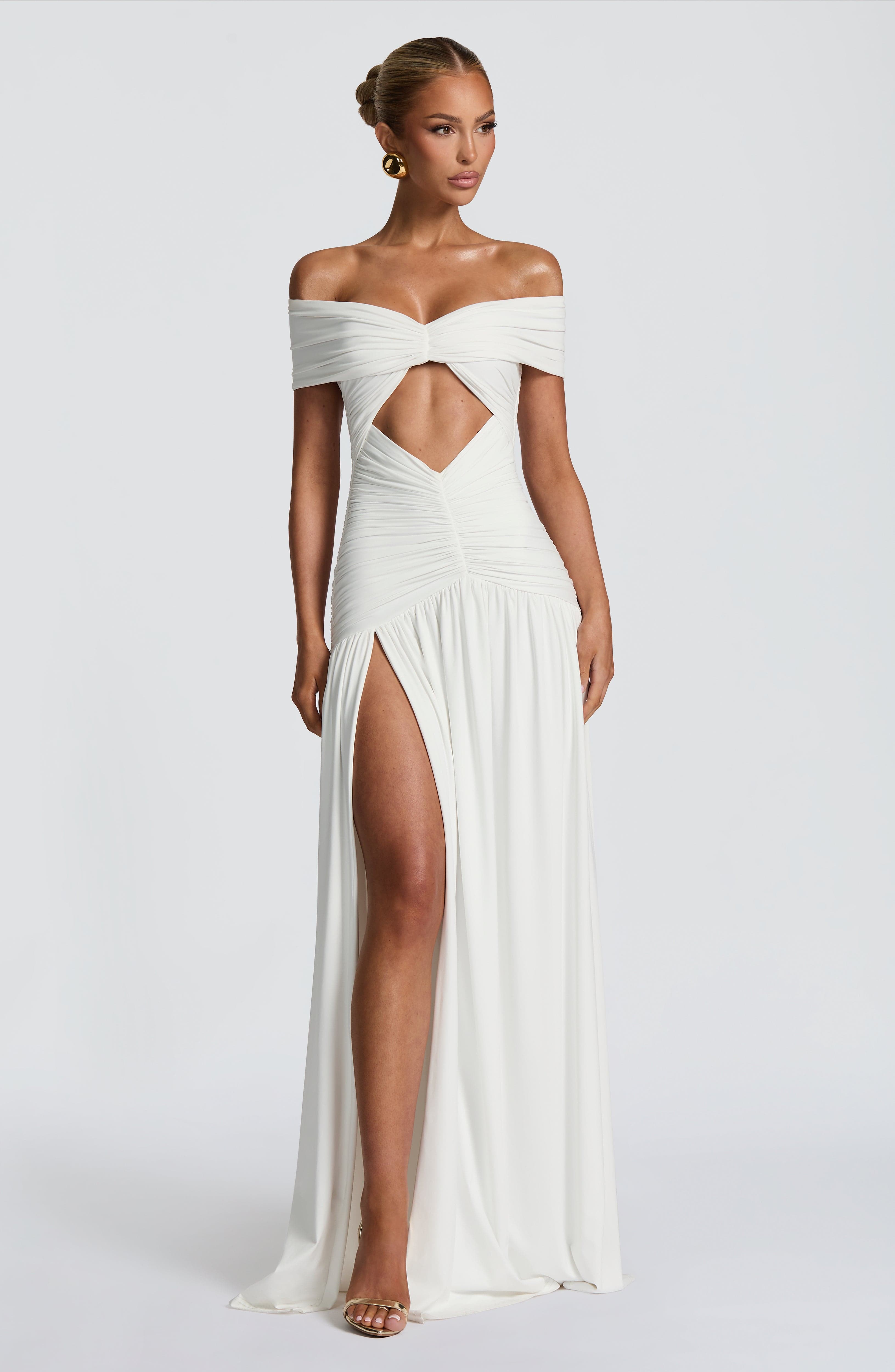 minilena Kathryn Maxi Dress White