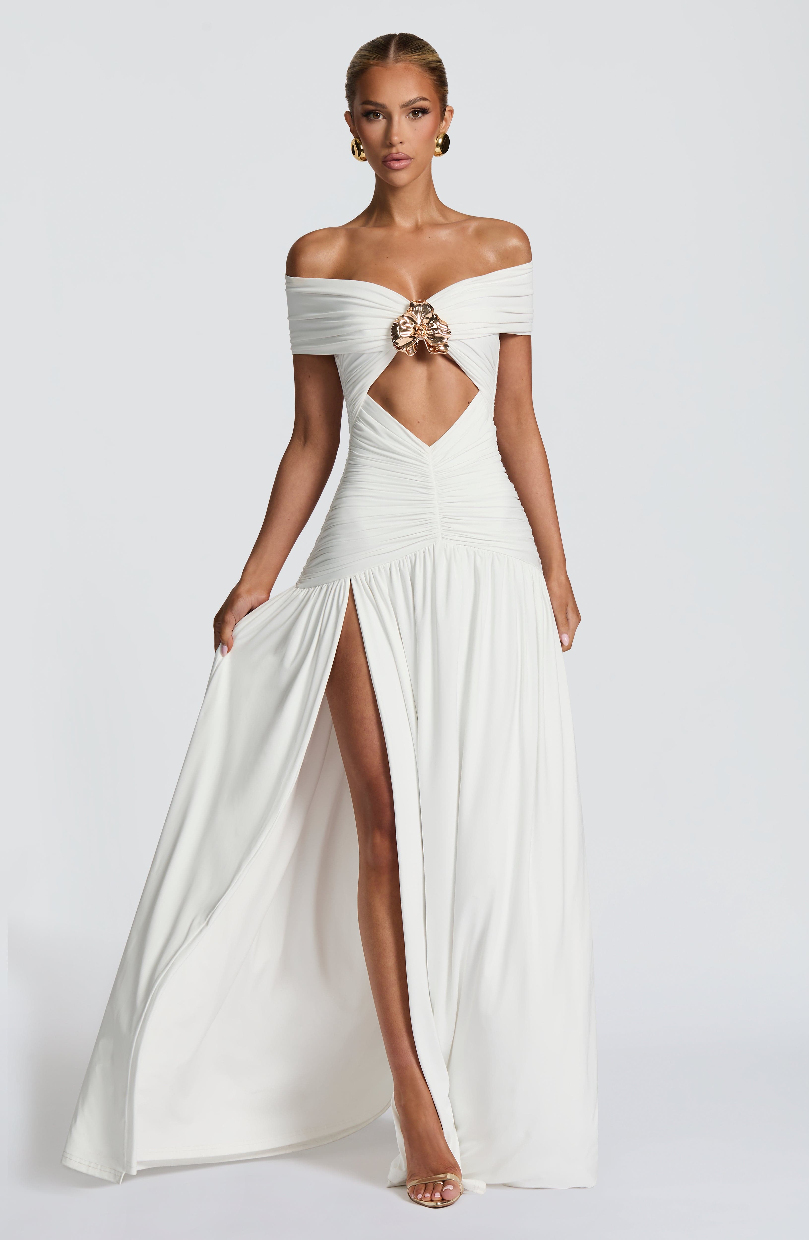 minilena Kathryn Maxi Dress White