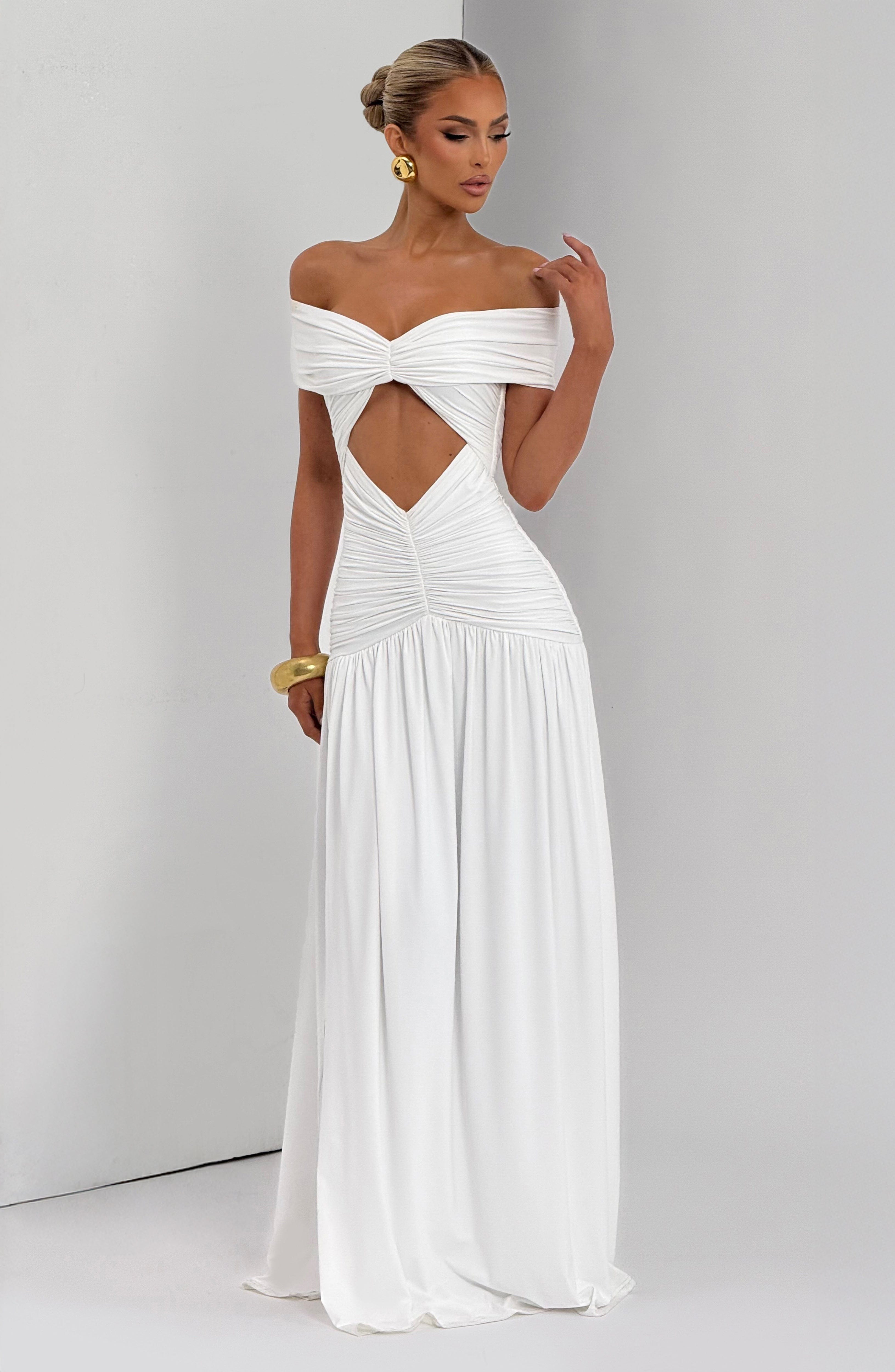 minilena Kathryn Maxi Dress White